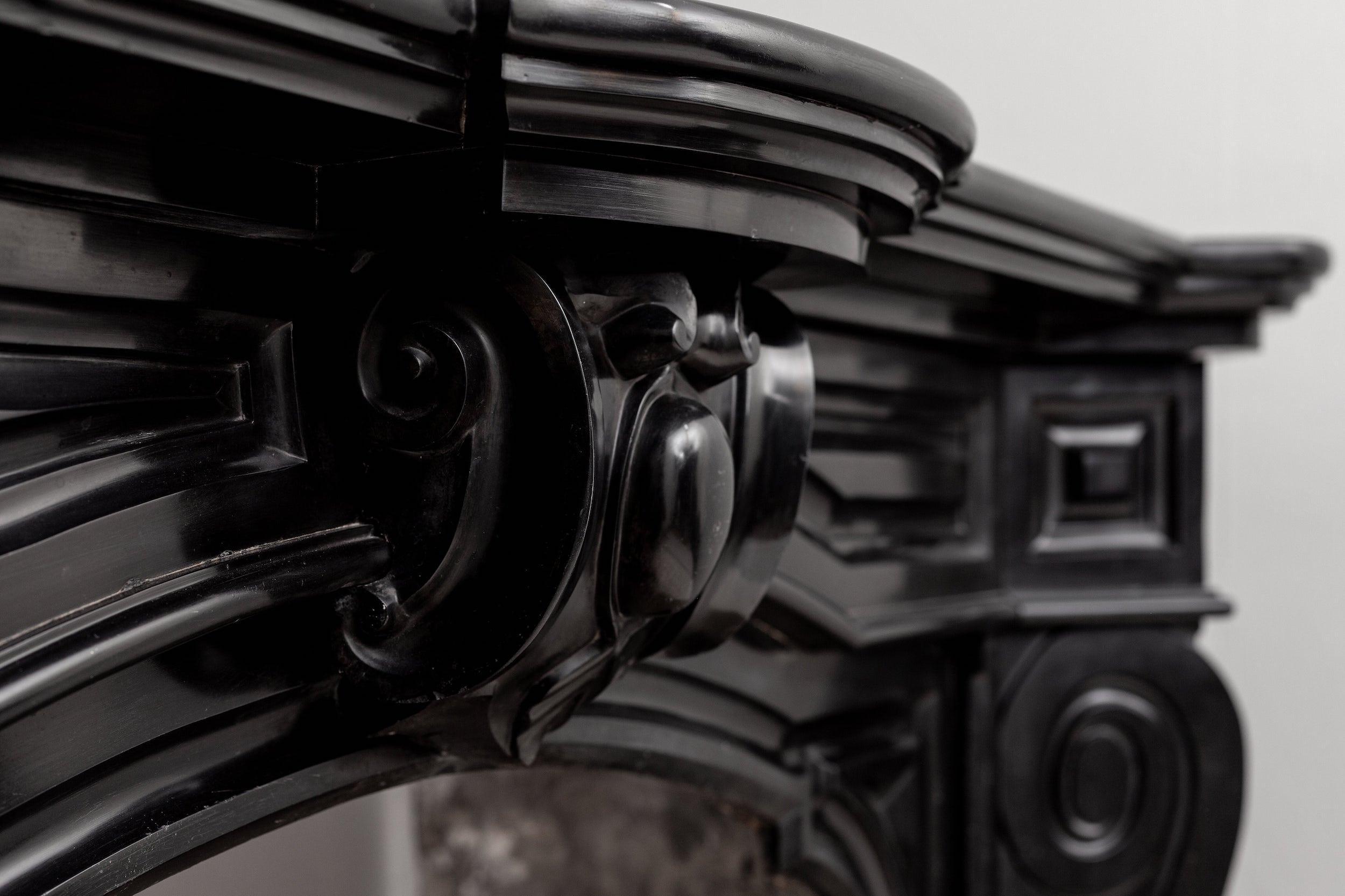 Black marble, surround fireplace, noir de maizy.
