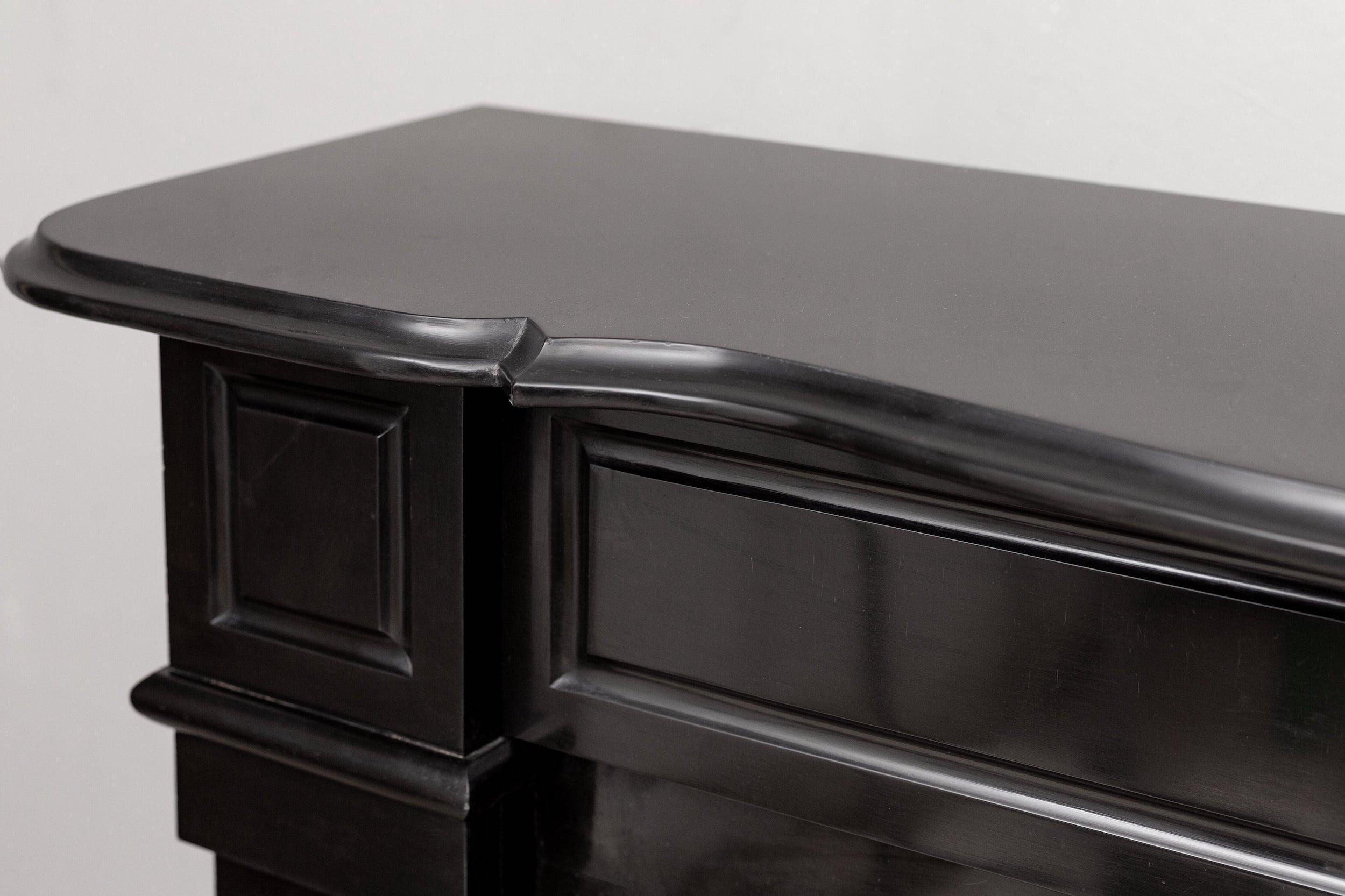 Black marble, surround fireplace, noir de maizy.