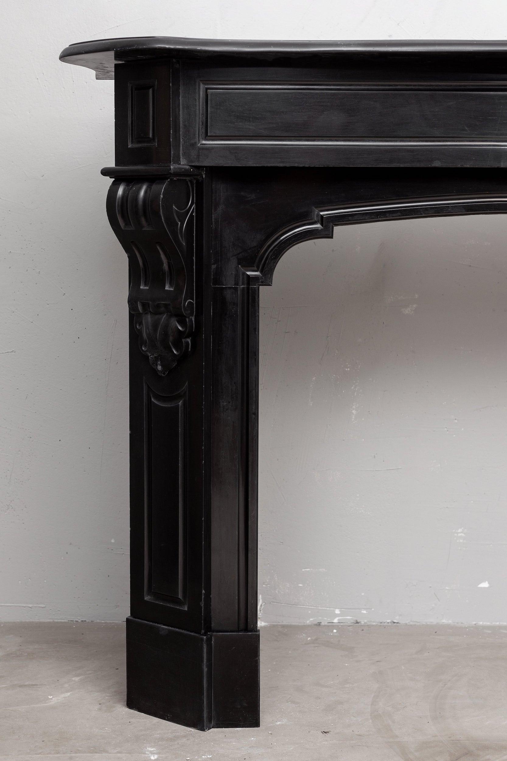Black marble, surround fireplace, noir de maizy.