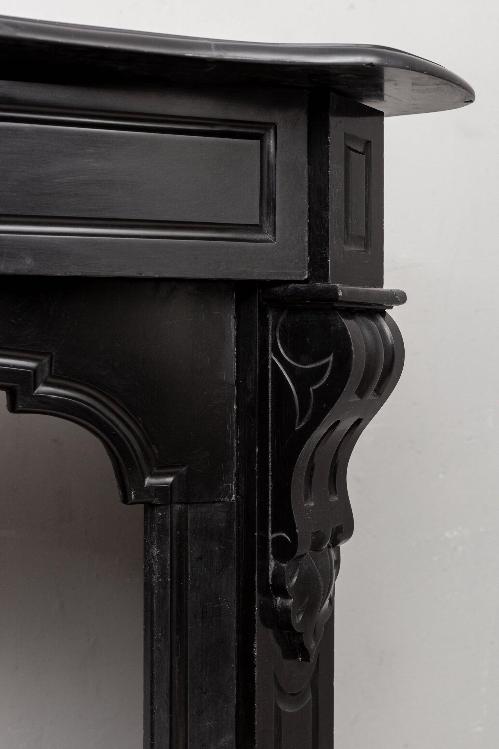 Black marble, surround fireplace, noir de maizy.
