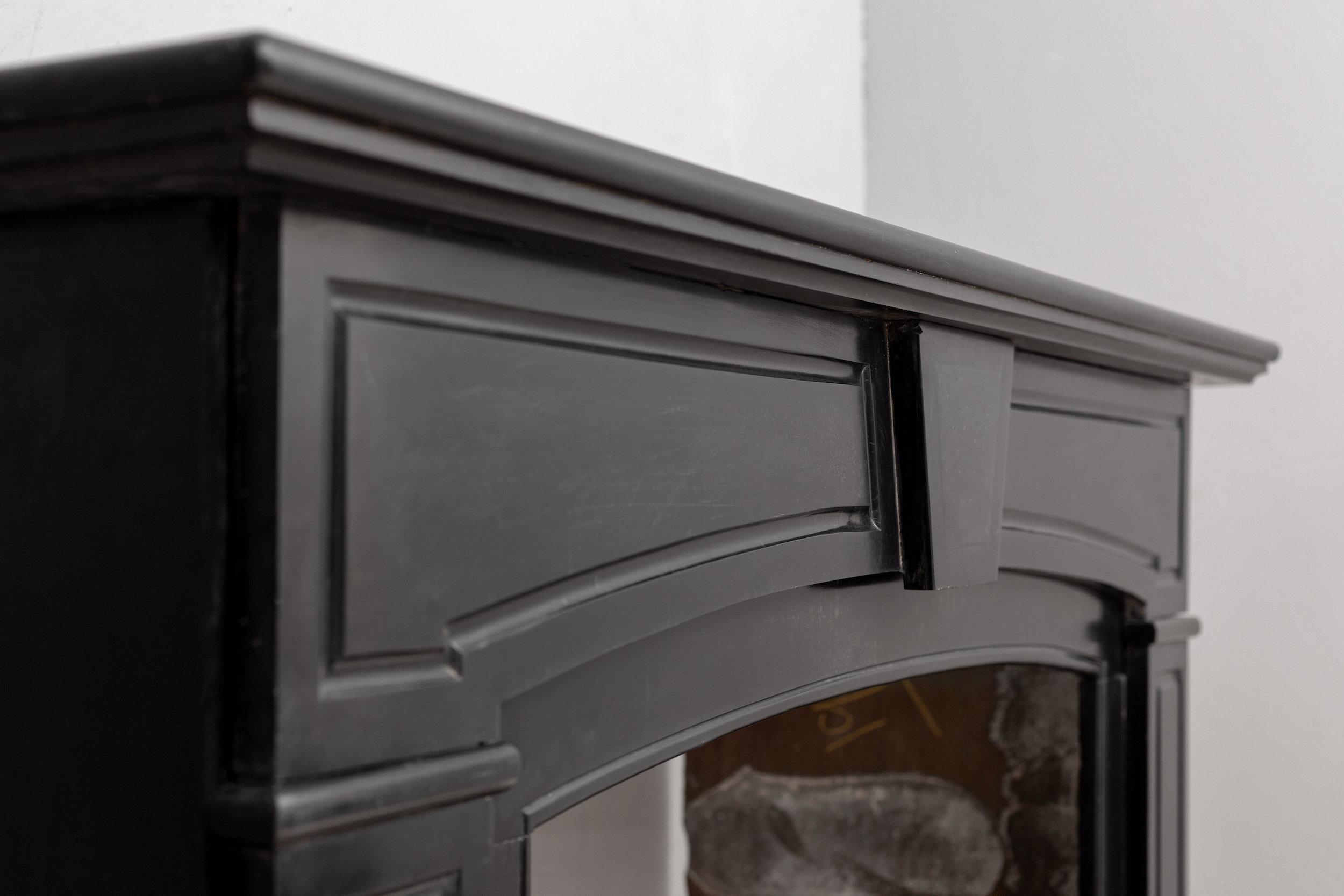 Black marble, surround fireplace, noir de maizy.