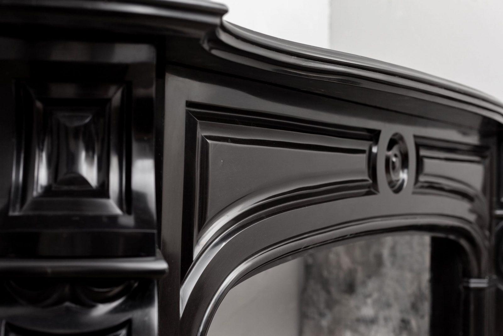 Black marble, surround fireplace, noir de maizy.