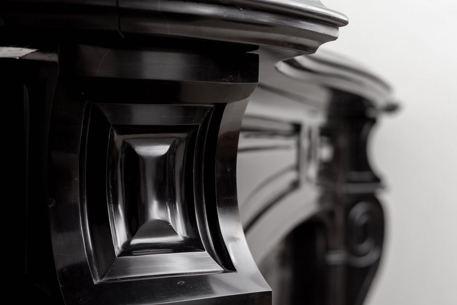 Black marble, surround fireplace, noir de maizy.