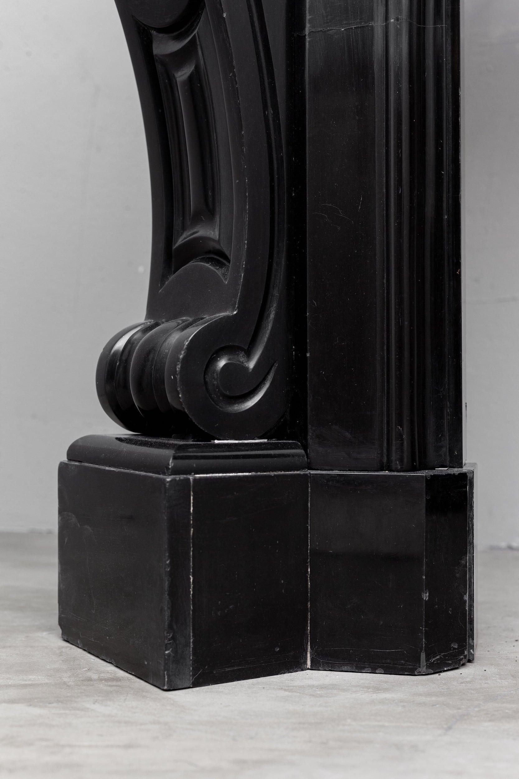 Black marble, surround fireplace, noir de maizy.