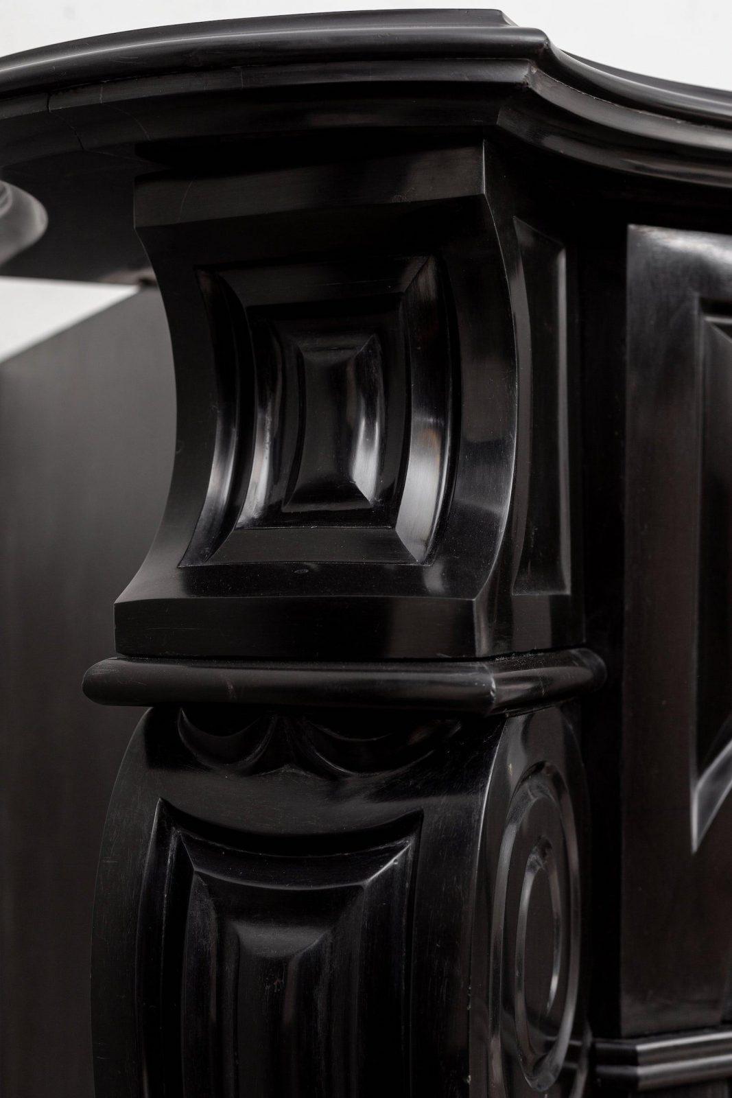 Black marble, surround fireplace, noir de maizy.