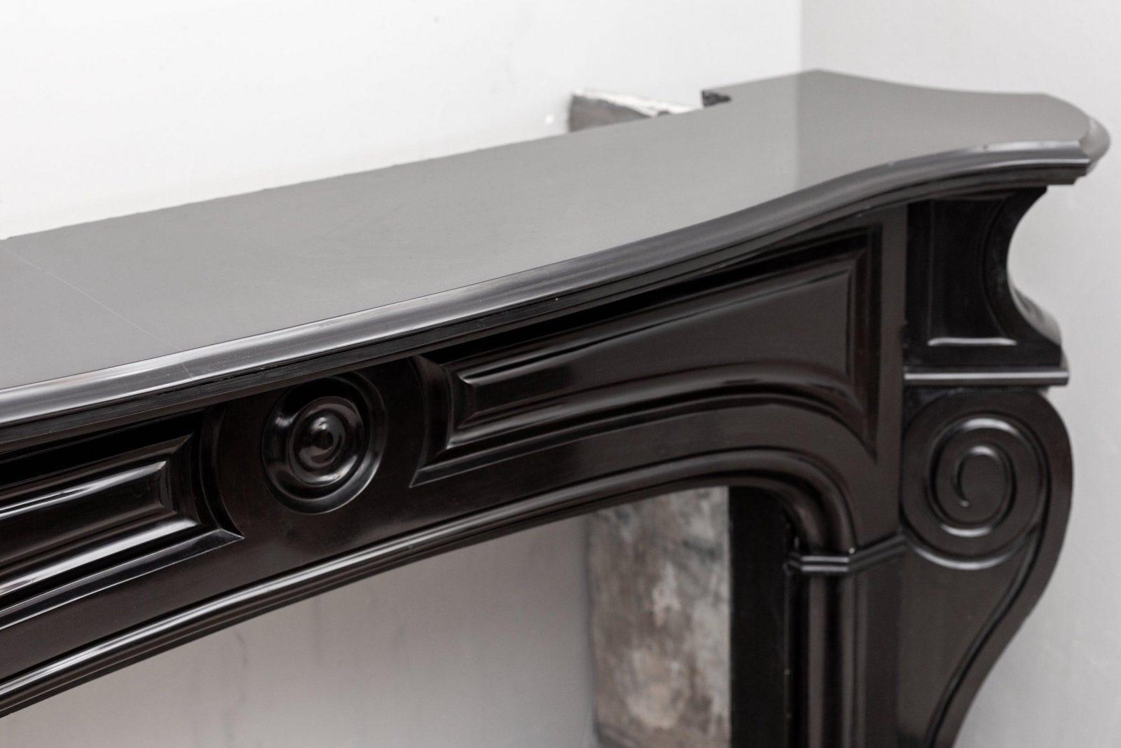 Black marble, surround fireplace, noir de maizy.