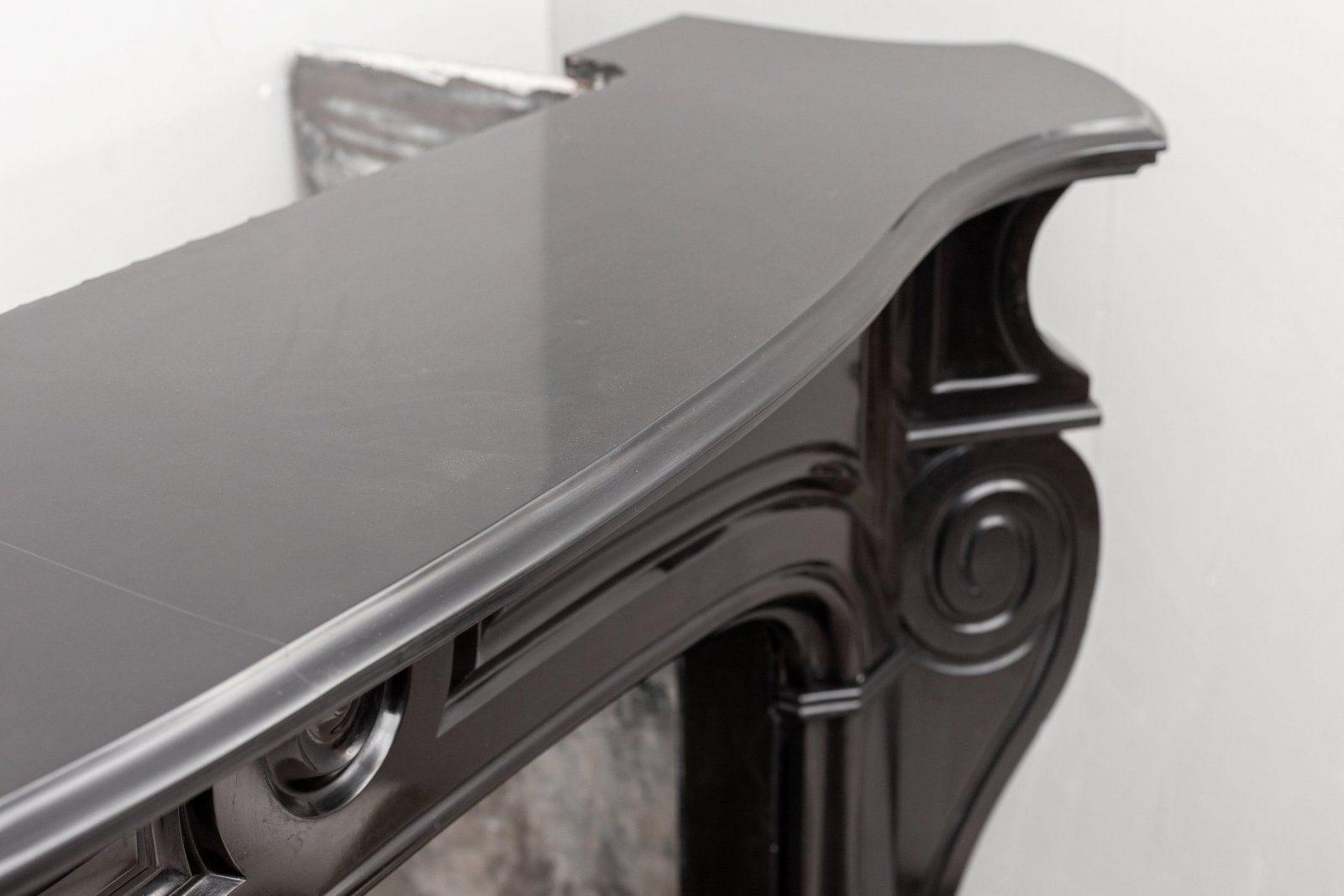 Black marble, surround fireplace, noir de maizy.