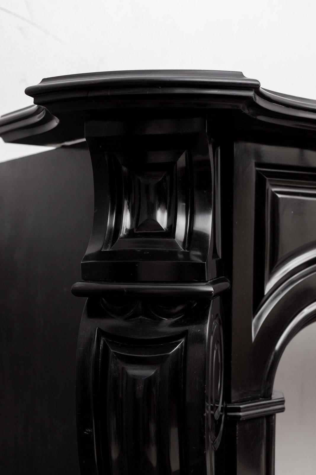 Black marble, surround fireplace, noir de maizy.