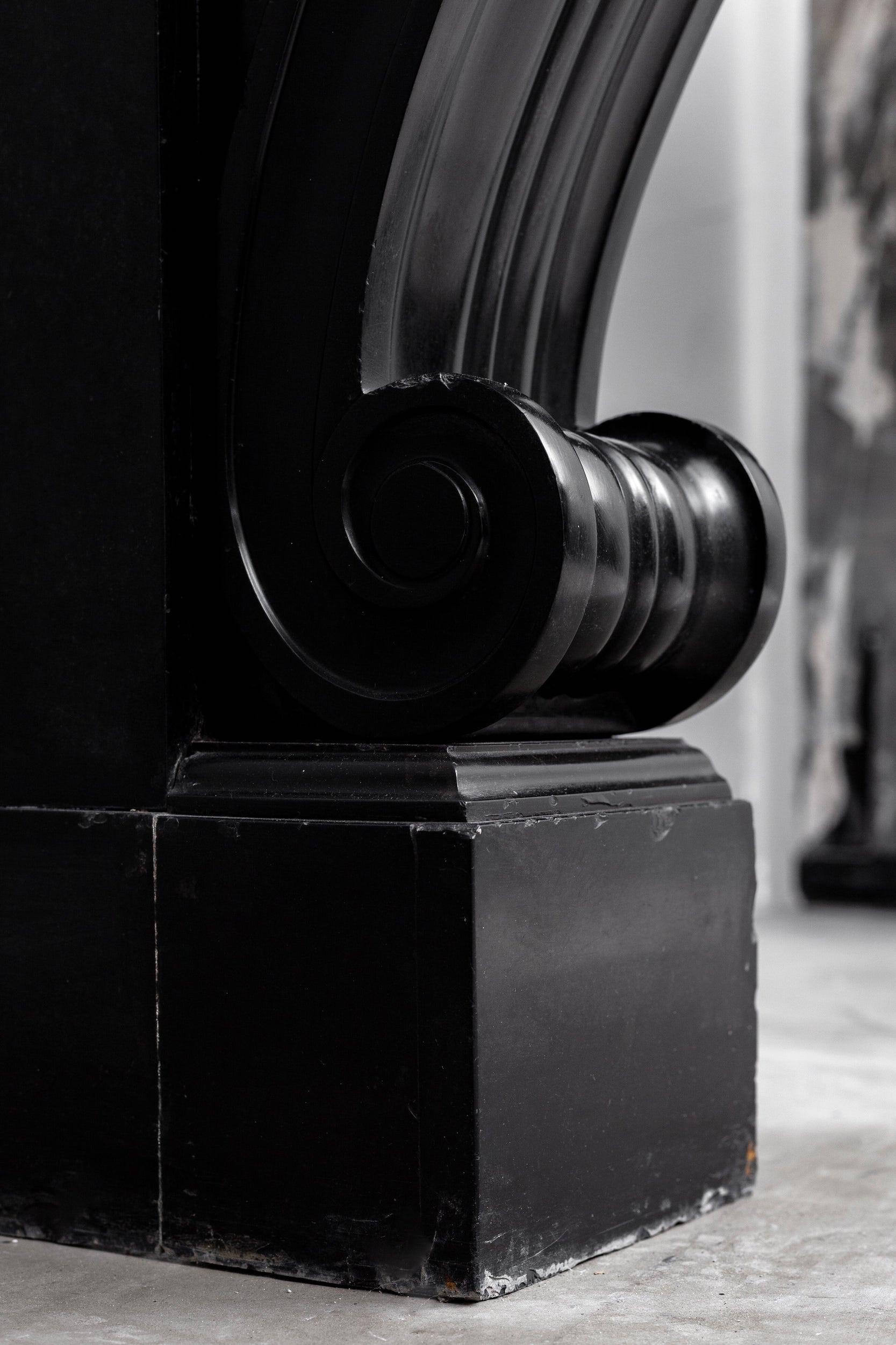 Black marble, surround fireplace, noir de maizy.