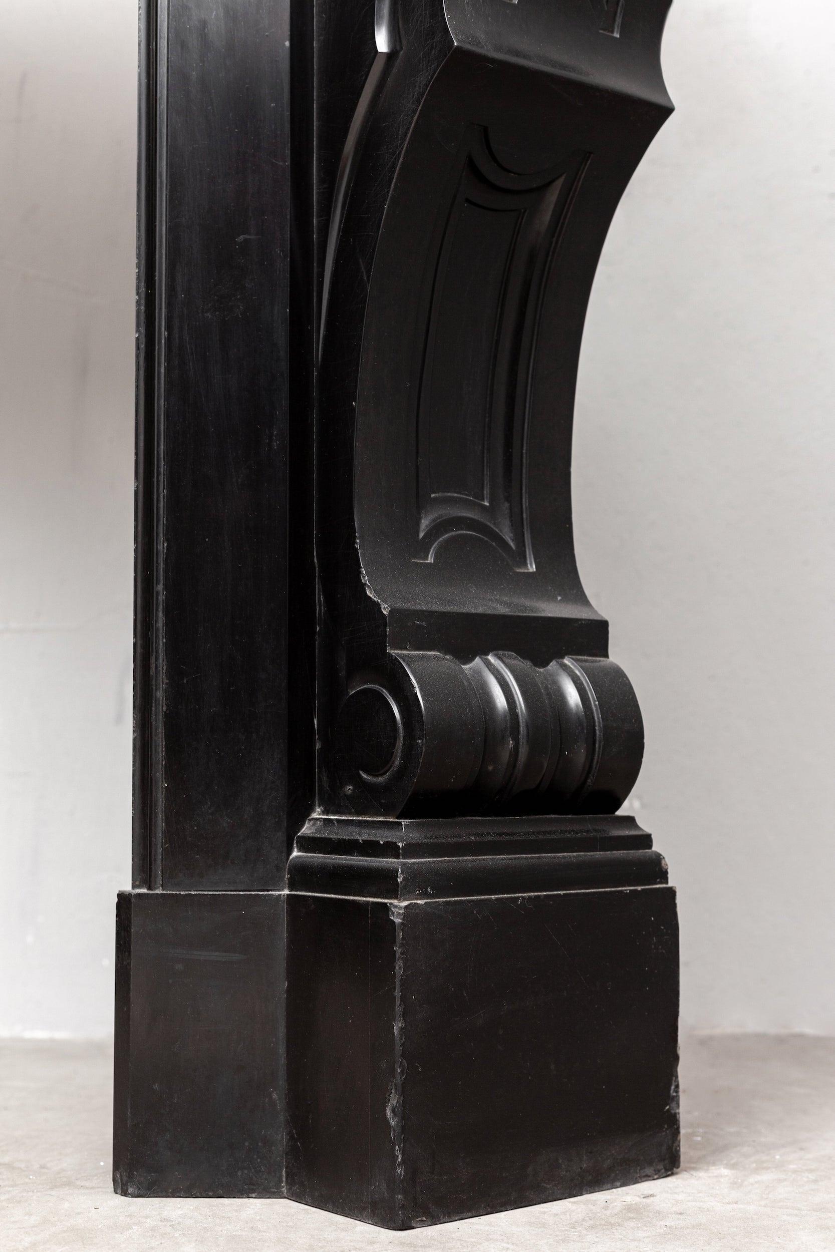 LOUIS XV STYLE NOIR DE MAZY ANTIQUE FIREPLACE - Image 3