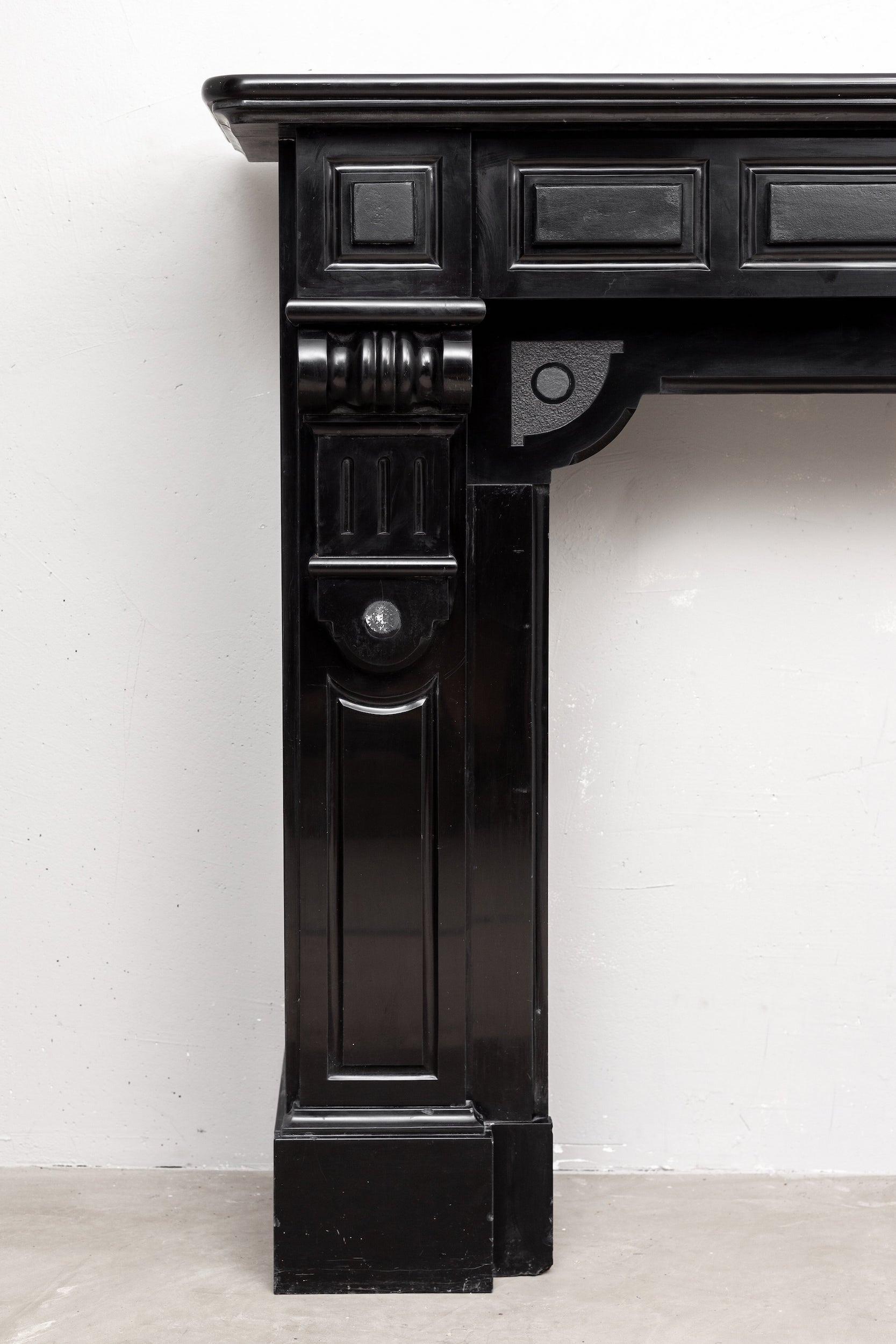 NEOCLASSIC BLACK MARBLE ANTIQUE FIREPLACE - Image 2