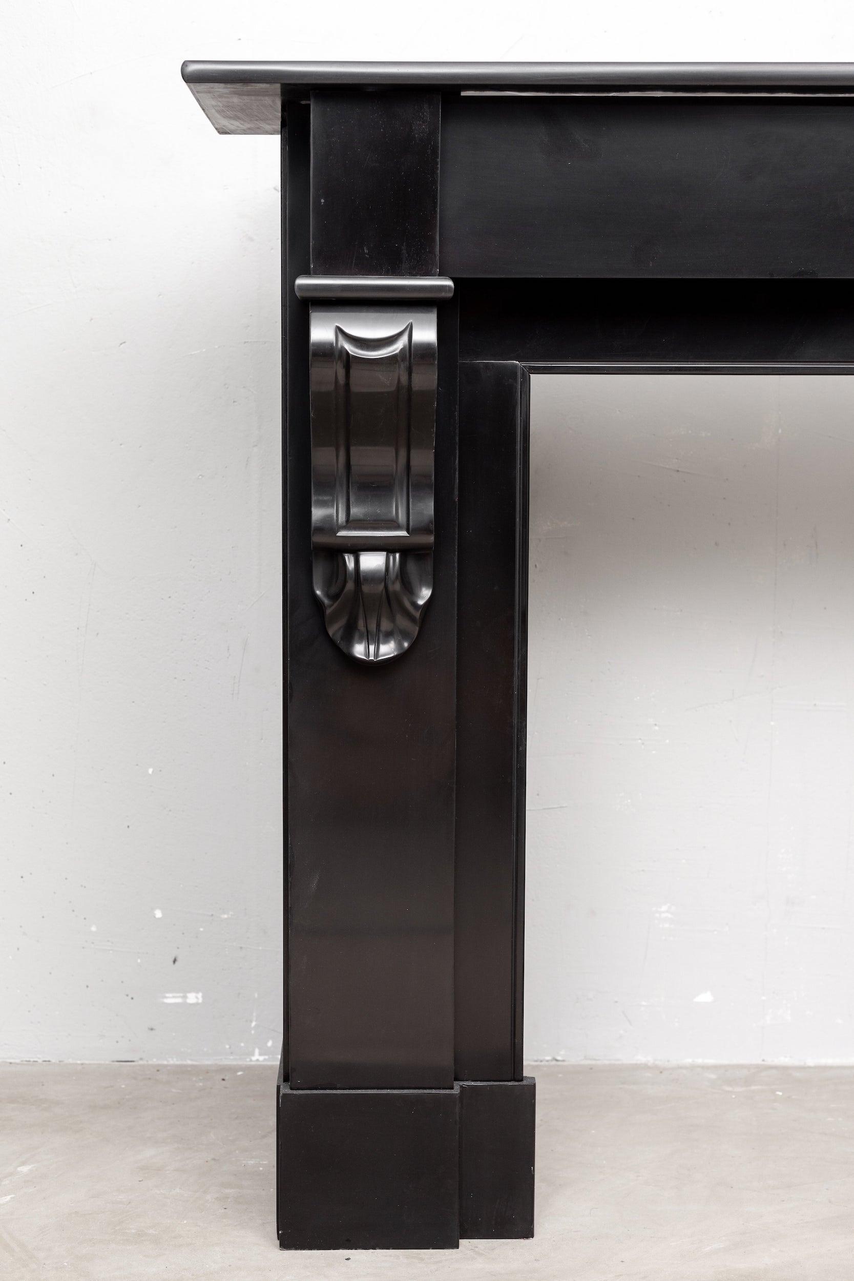 Black marble, surround fireplace, noir de maizy.
