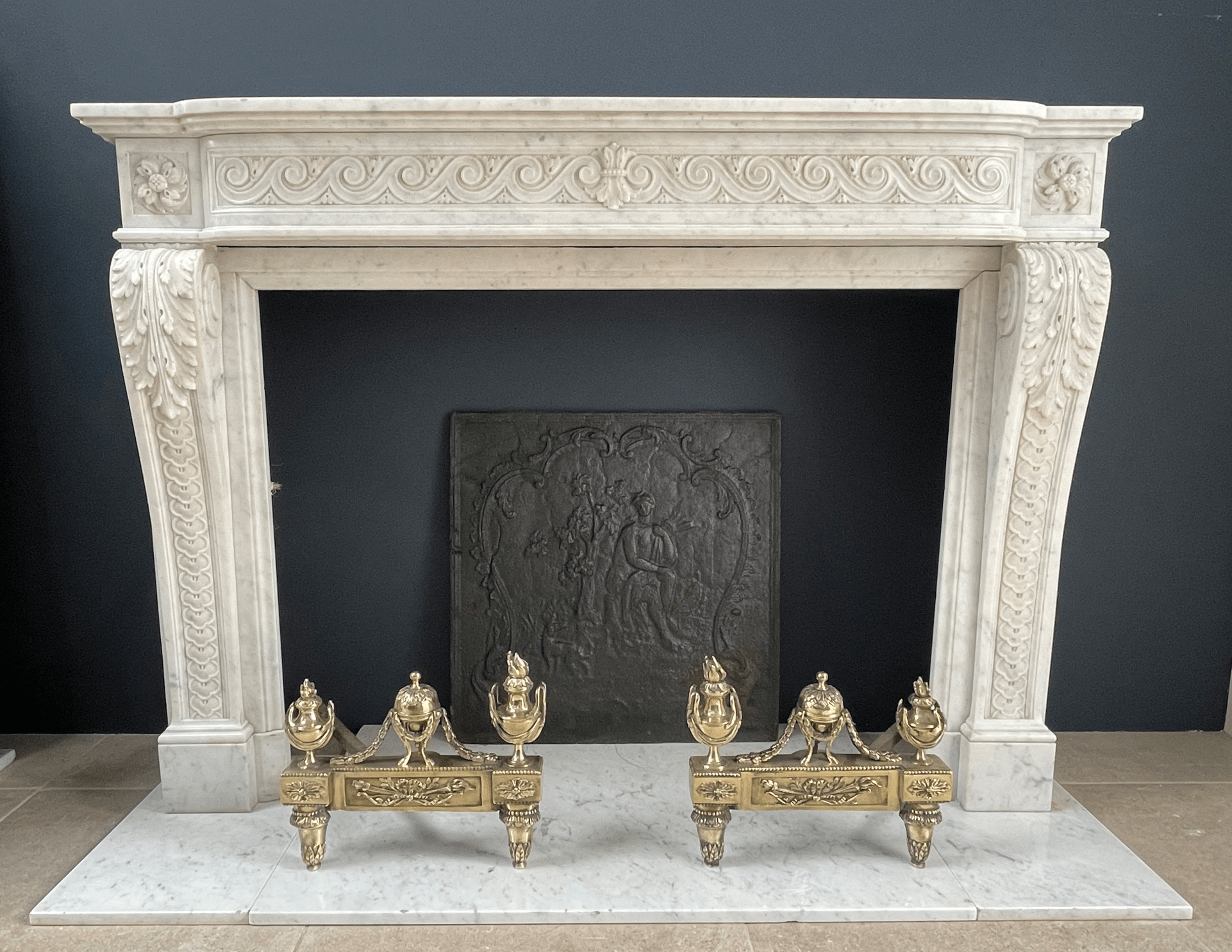 Luxe franse Antieke schouw