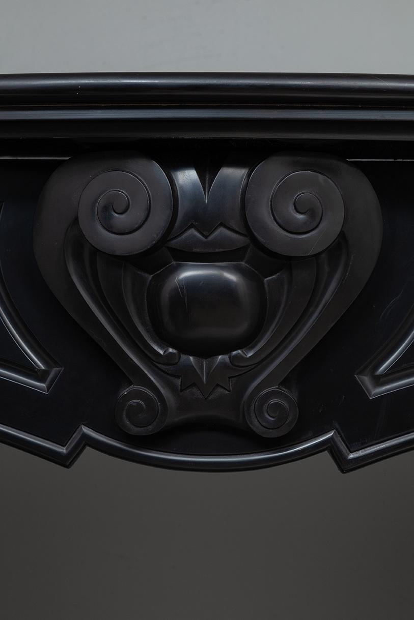 LOUIS XV STYLE NOIR DE MAZY ANTIQUE FIREPLACE - Image 3
