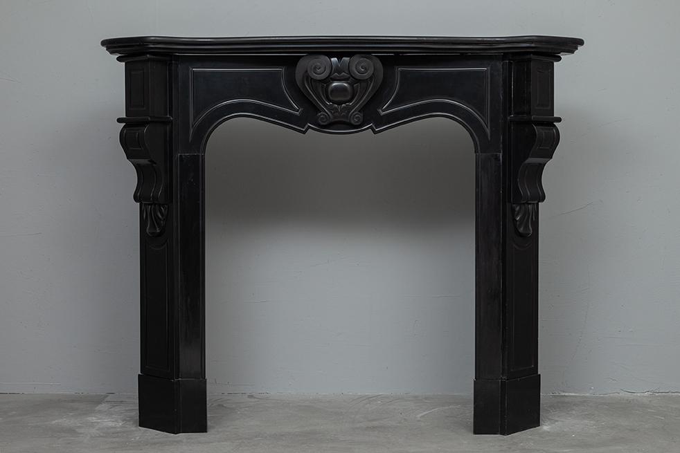 LOUIS XV STYLE NOIR DE MAZY ANTIQUE FIREPLACE