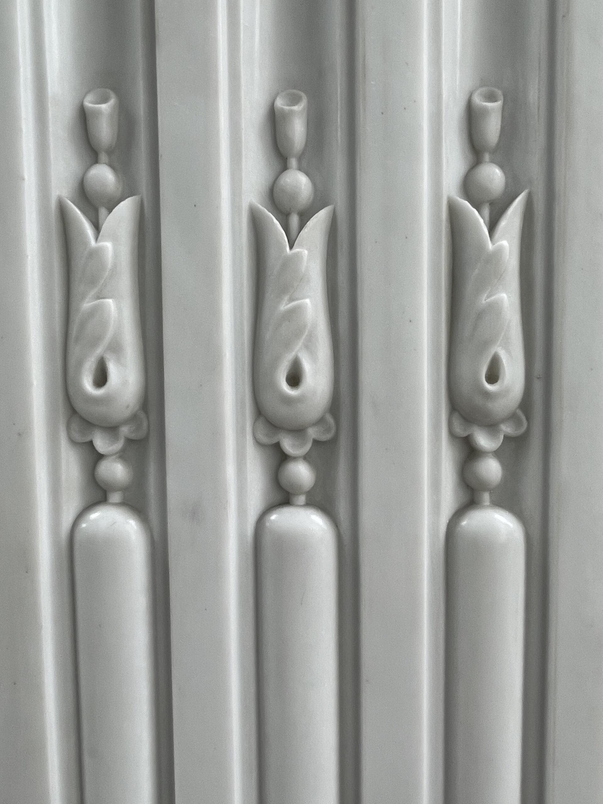 Very Rare Exceptional Statuary Clear White Marble Antique Fireplace Surround - Image 40