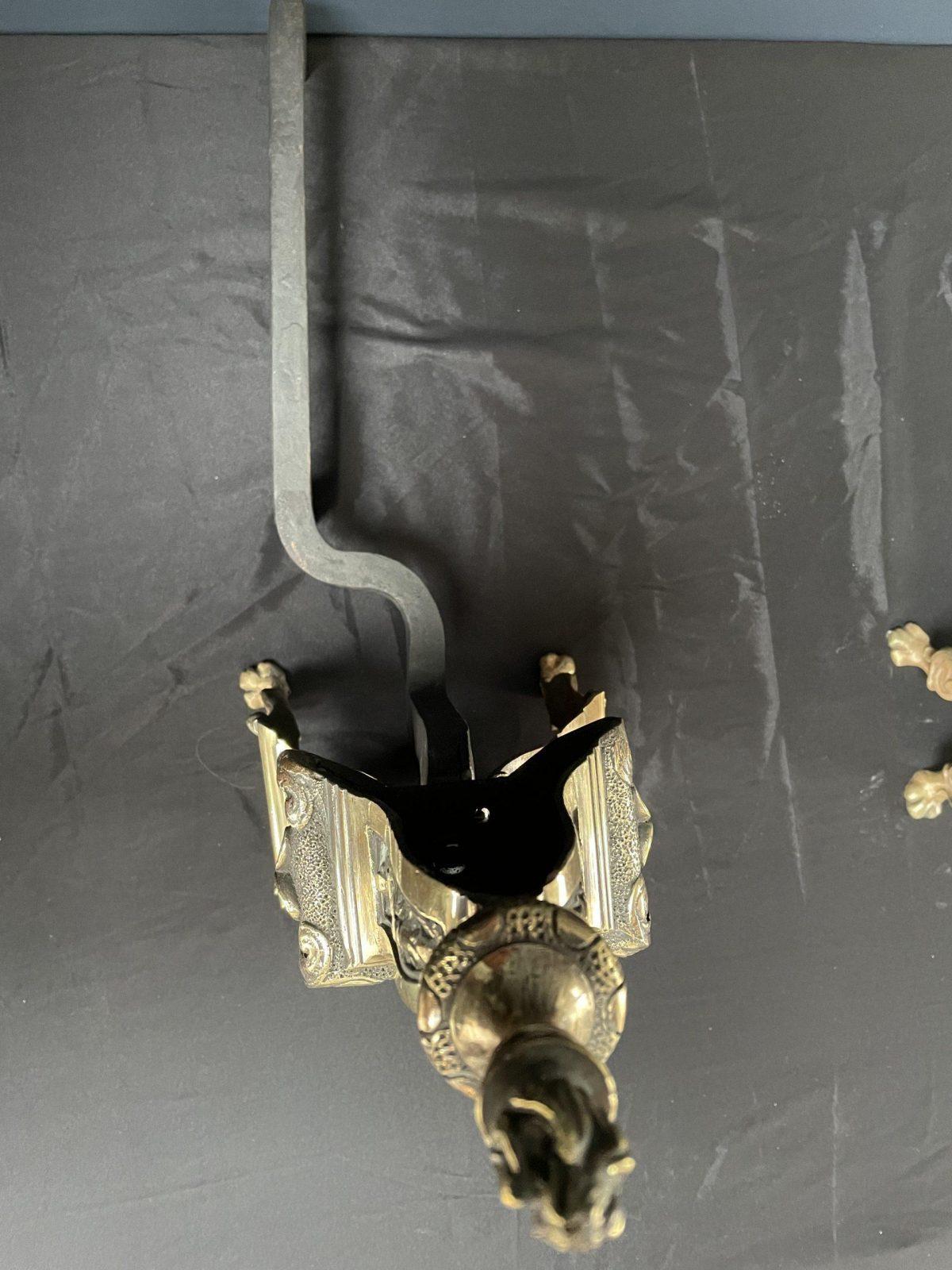Prachtige Set  Antieke Franse Stookbokken - Afbeelding 4