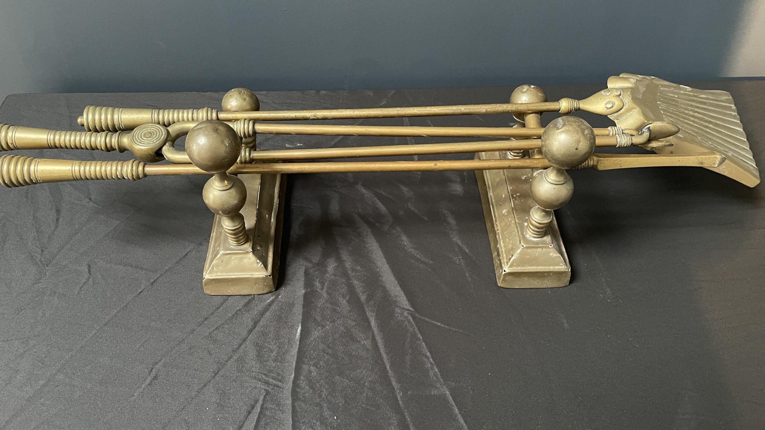 Set Antieke Franse Stookbokken Met Openhaard Set - Afbeelding 3