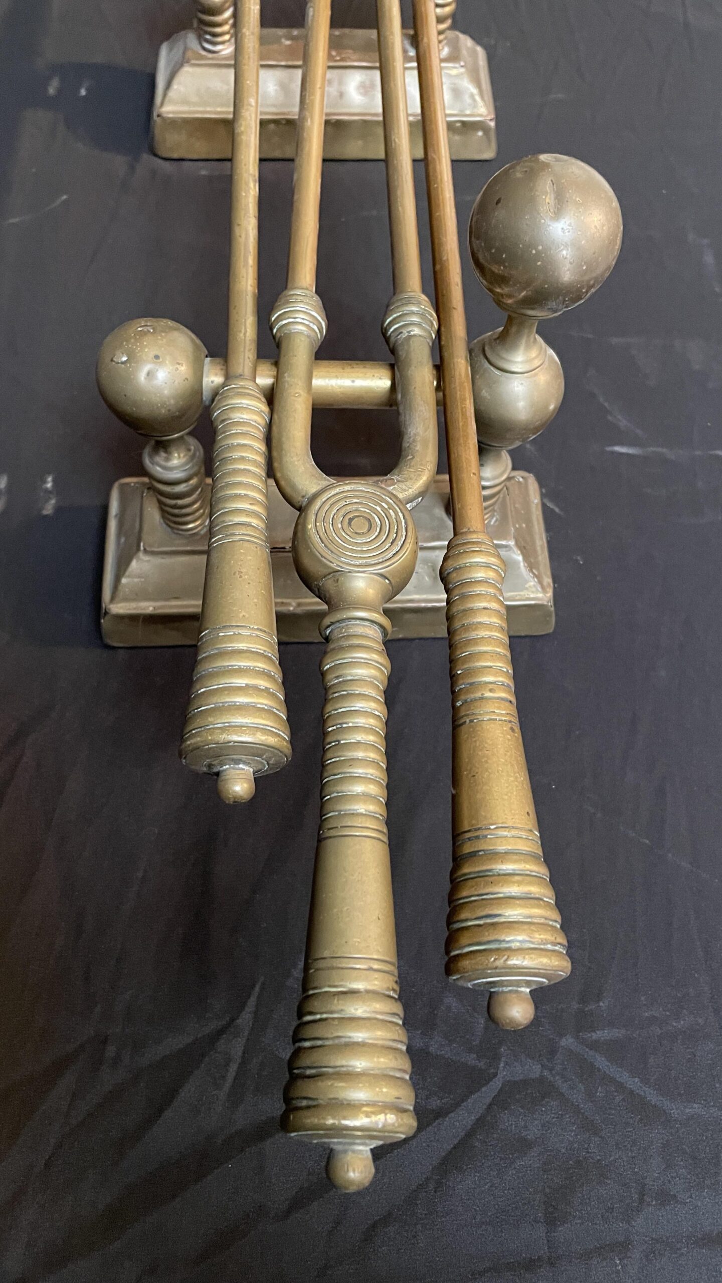 Set Antieke Franse Stookbokken Met Openhaard Set - Afbeelding 4
