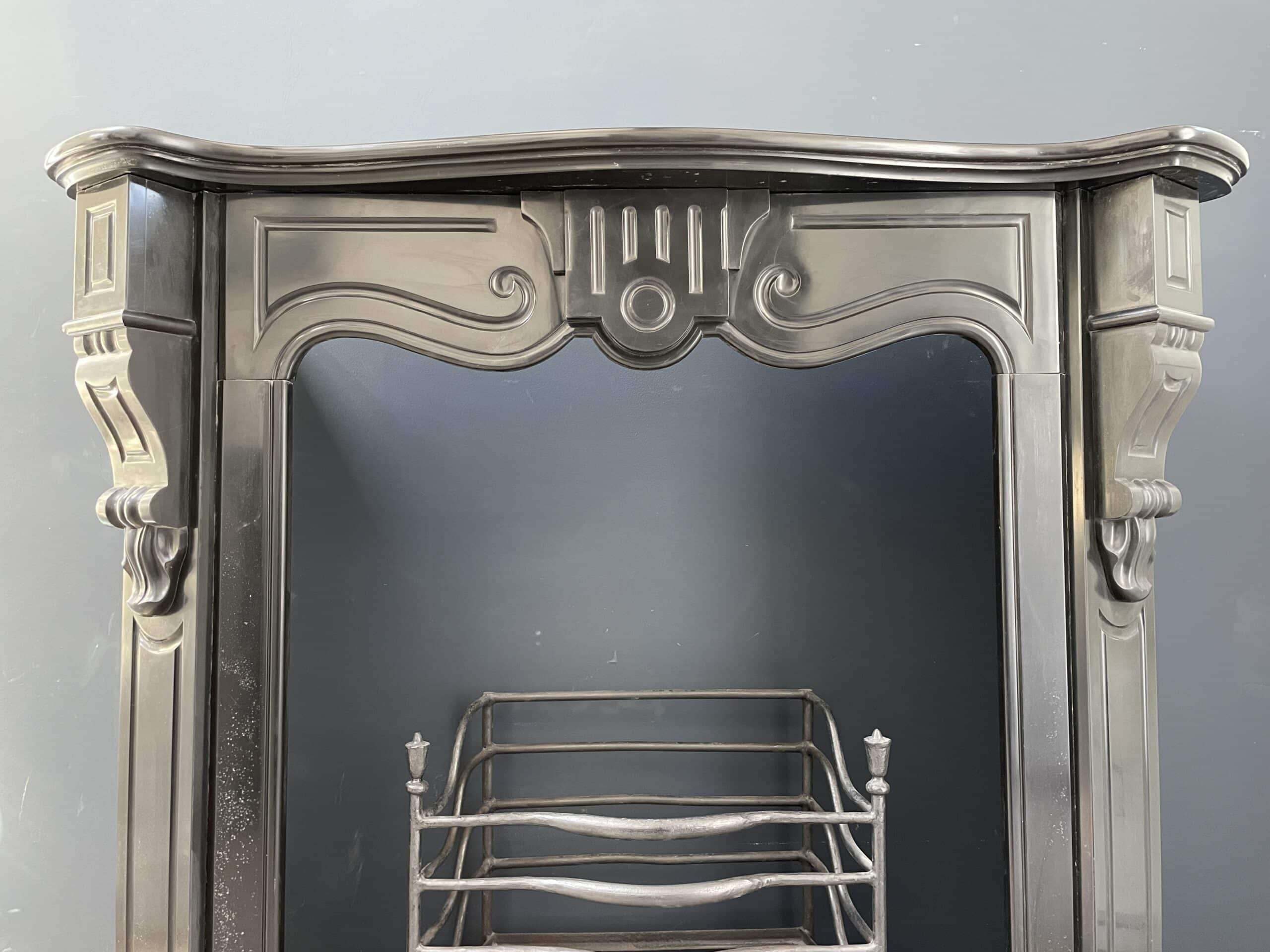 Black Marble Antique Fireplace Front Noir De Mazy Marble - Image 5