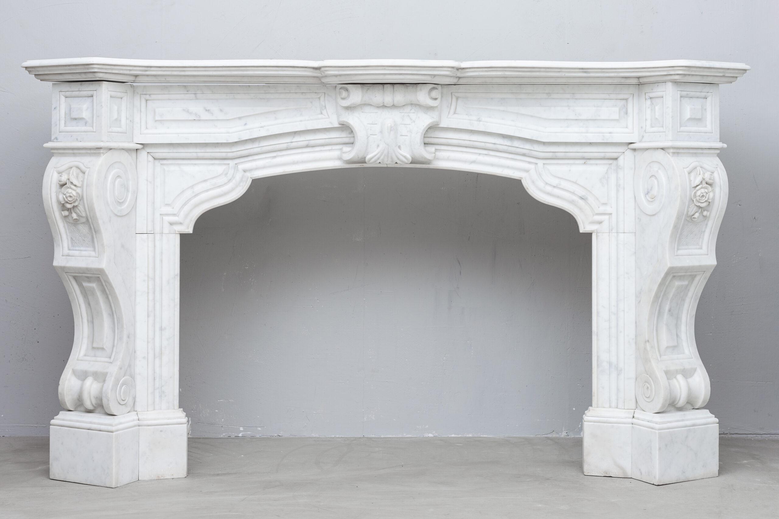 Carrara marmer schouw wit