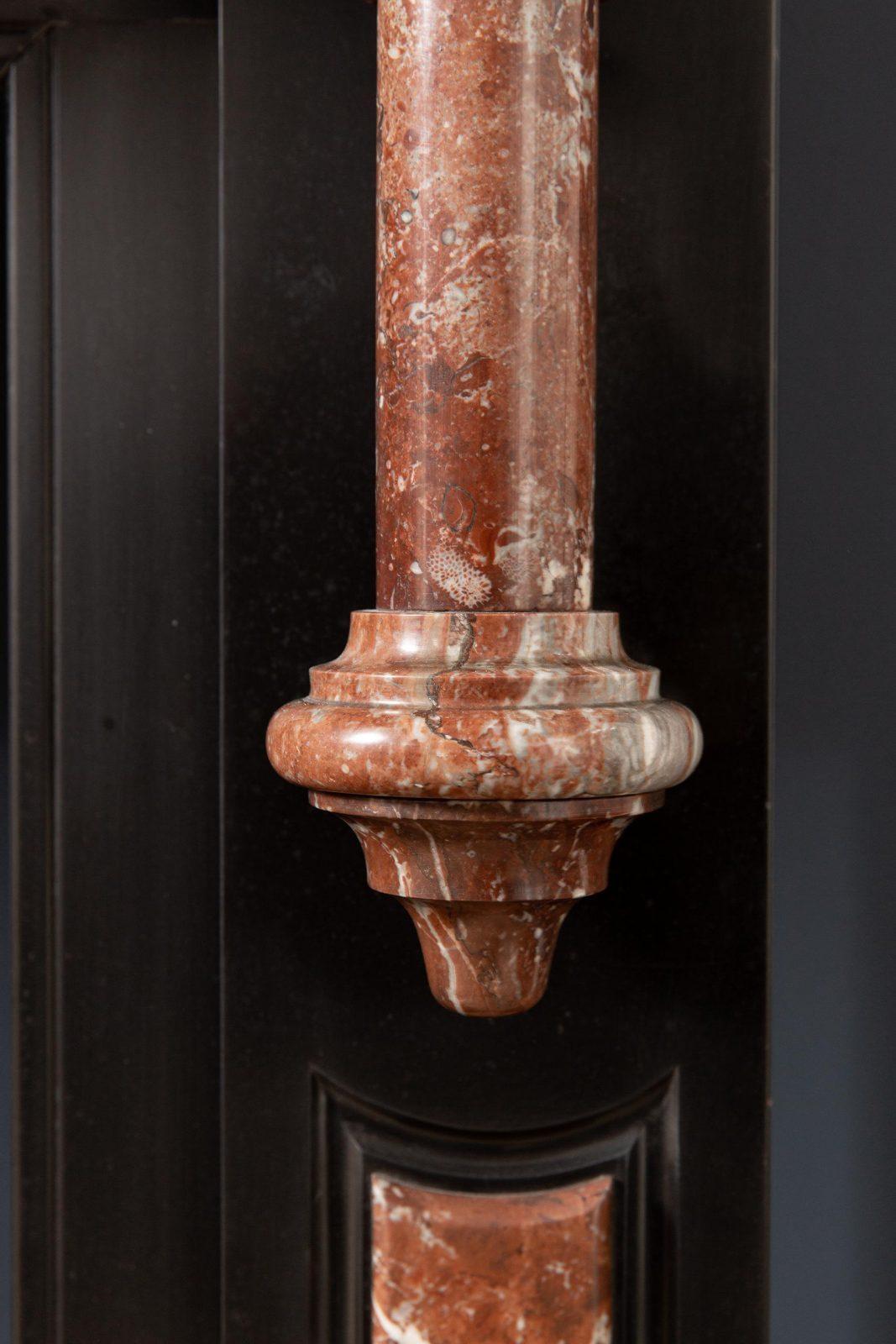Antique Red and Black Marble Fireplace Surround - Image 12