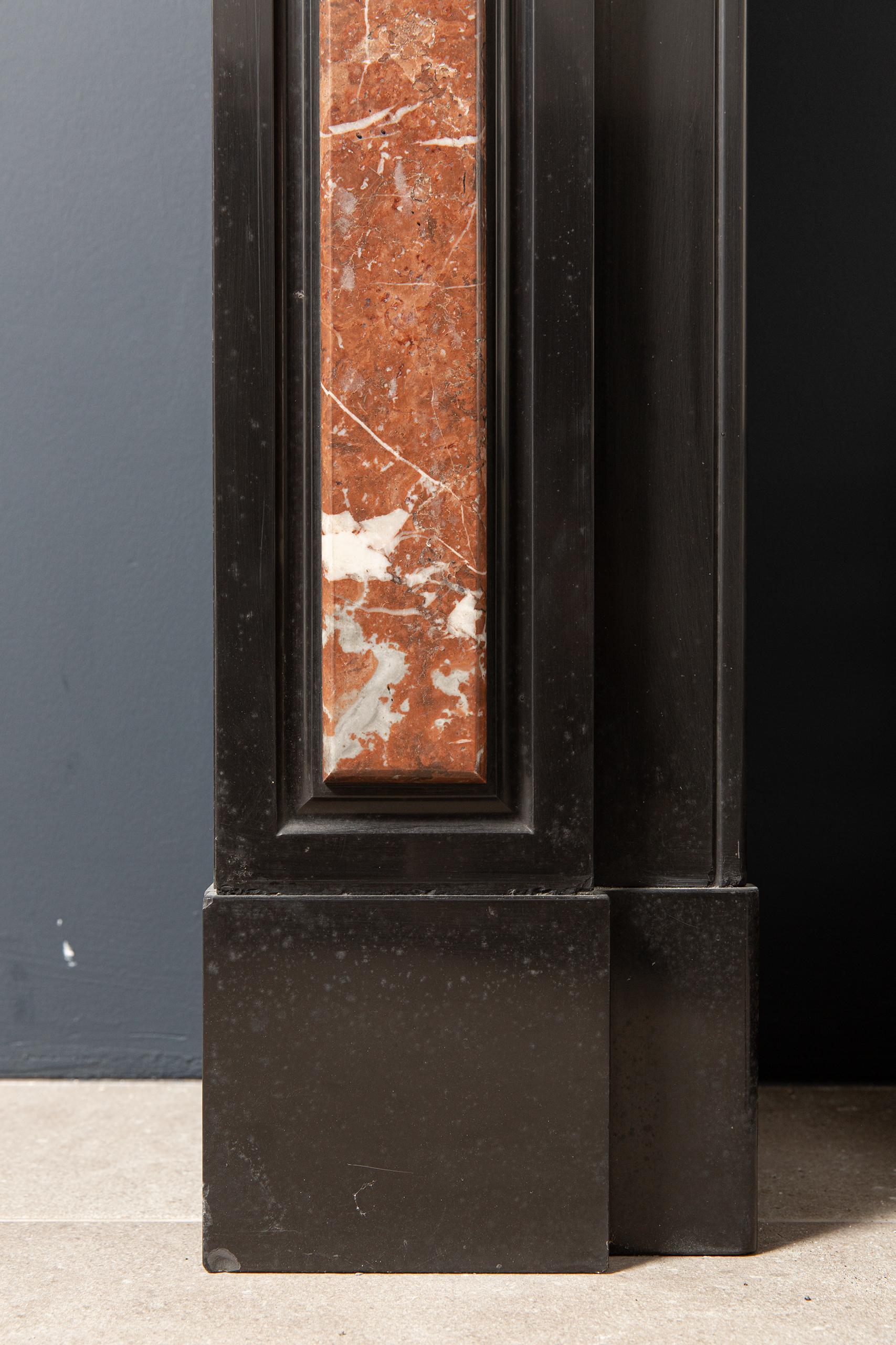 Antique Red and Black Marble Fireplace Surround - Image 7