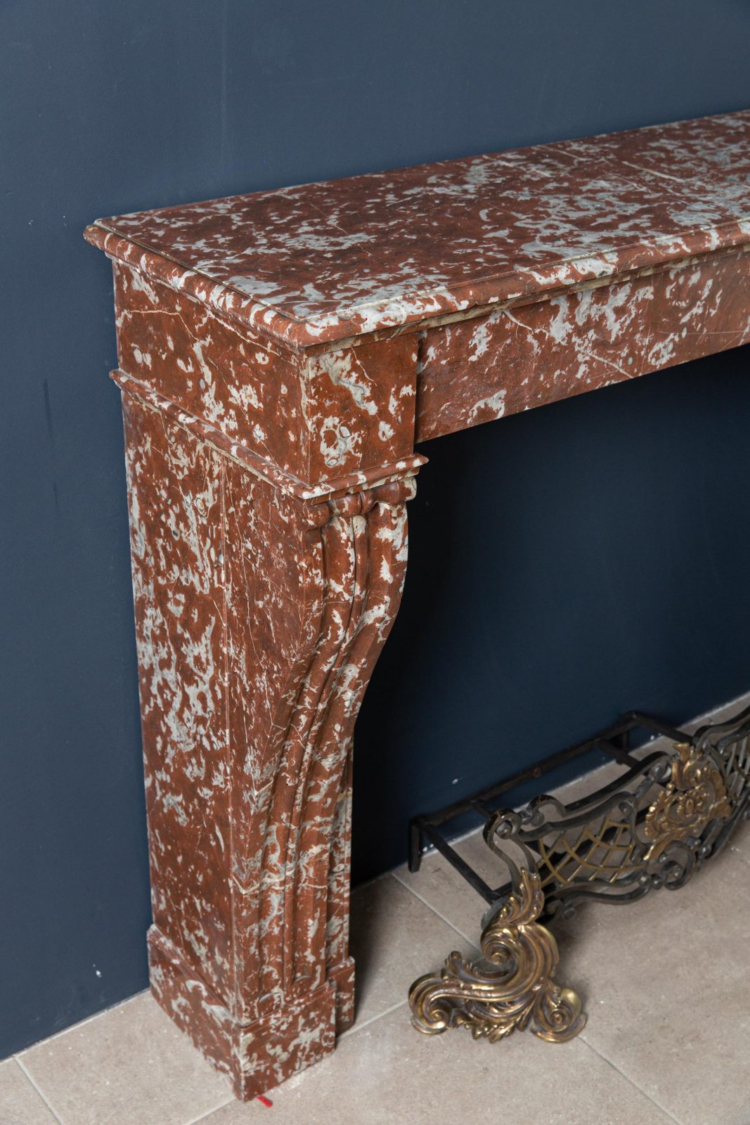 Red Marble Antique Fireplace Surround - Image 12
