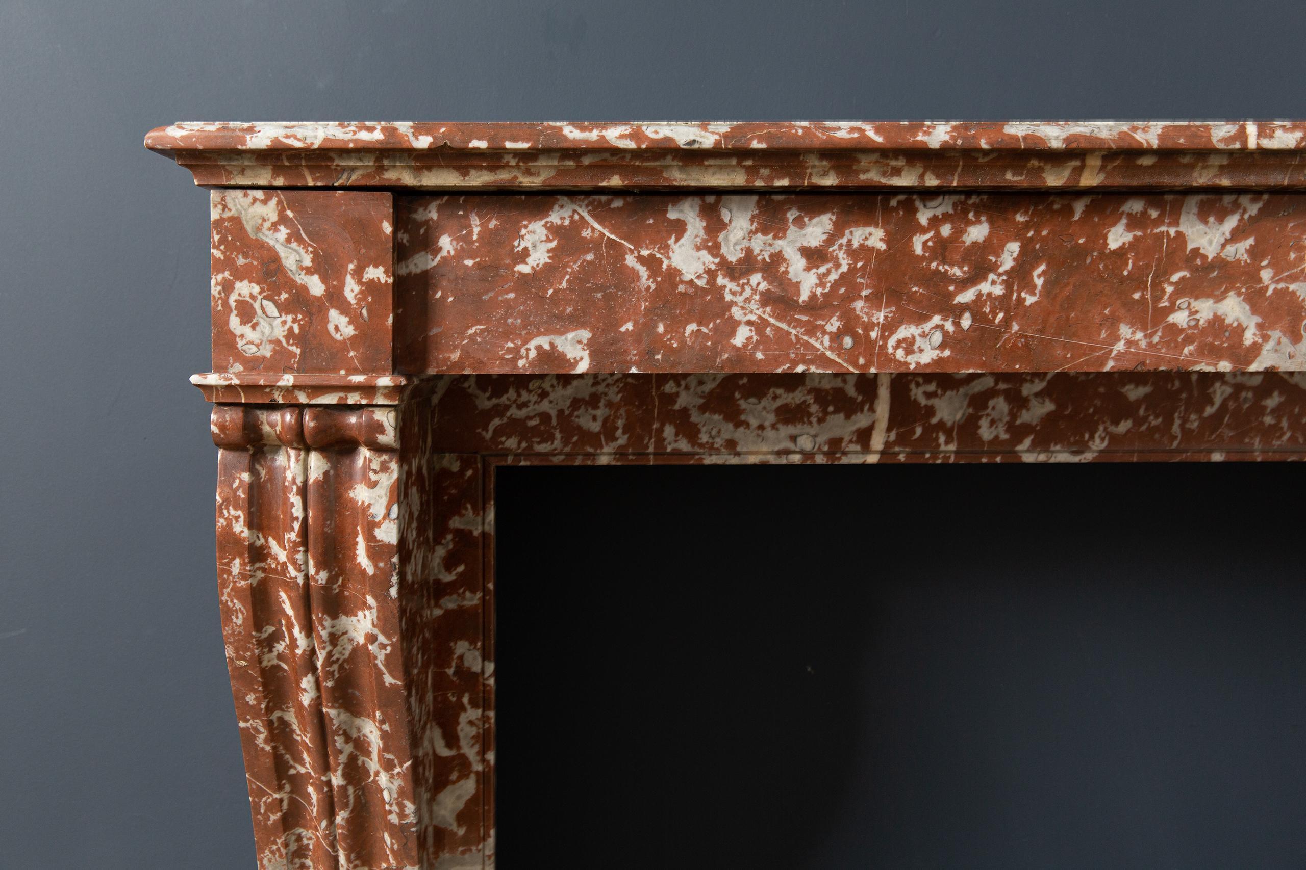 Red Marble Antique Fireplace Surround - Image 2