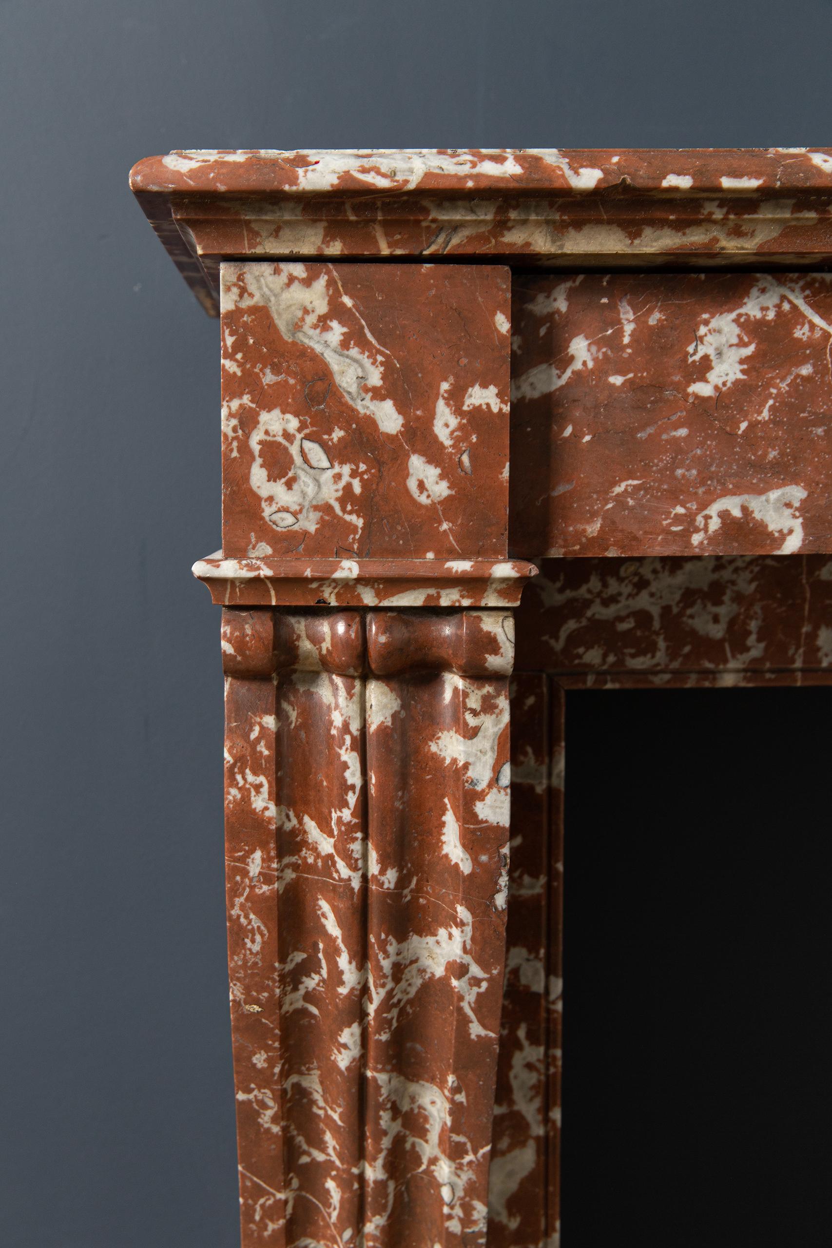 Red Marble Antique Fireplace Surround - Image 3