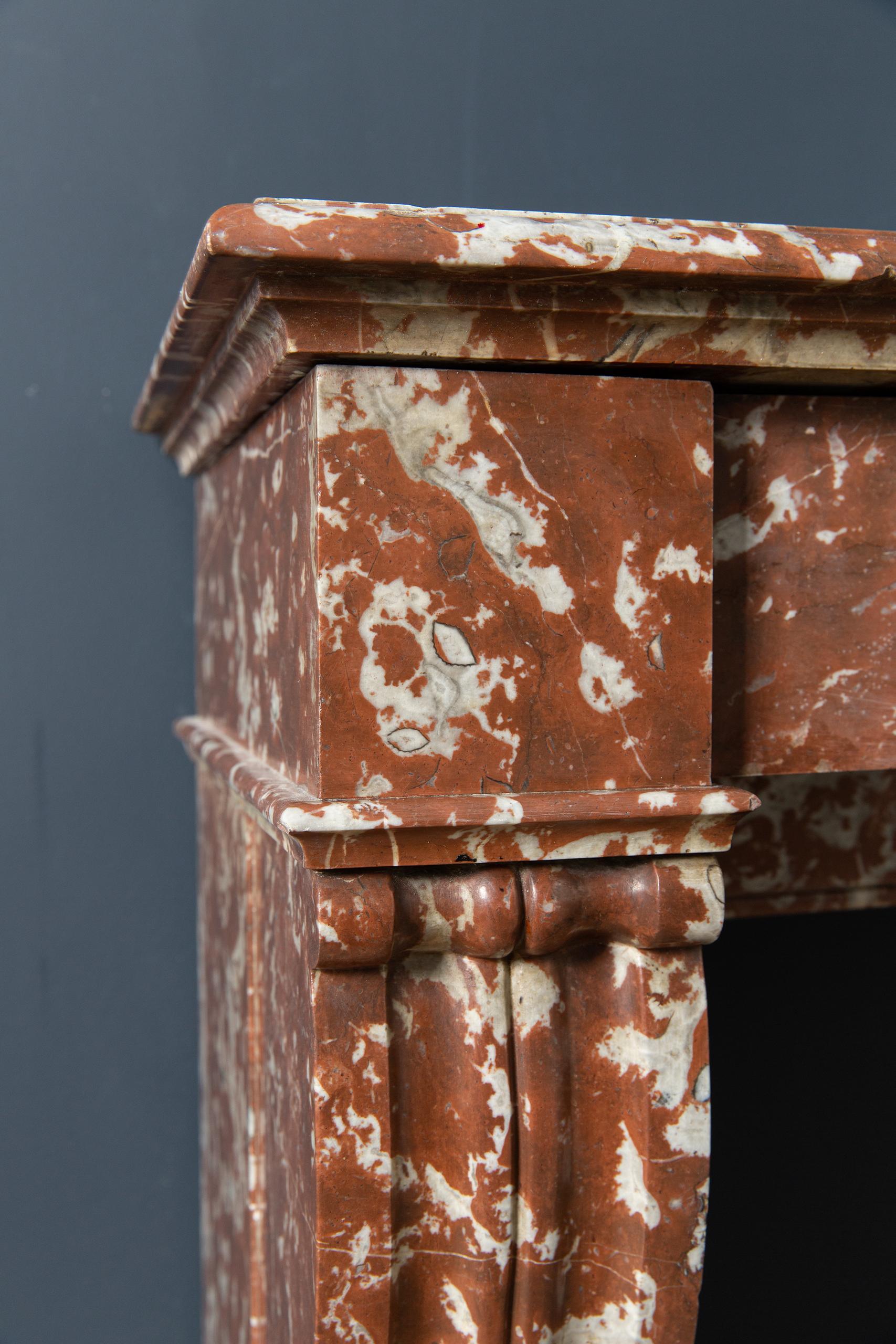 Red Marble Antique Fireplace Surround - Image 4