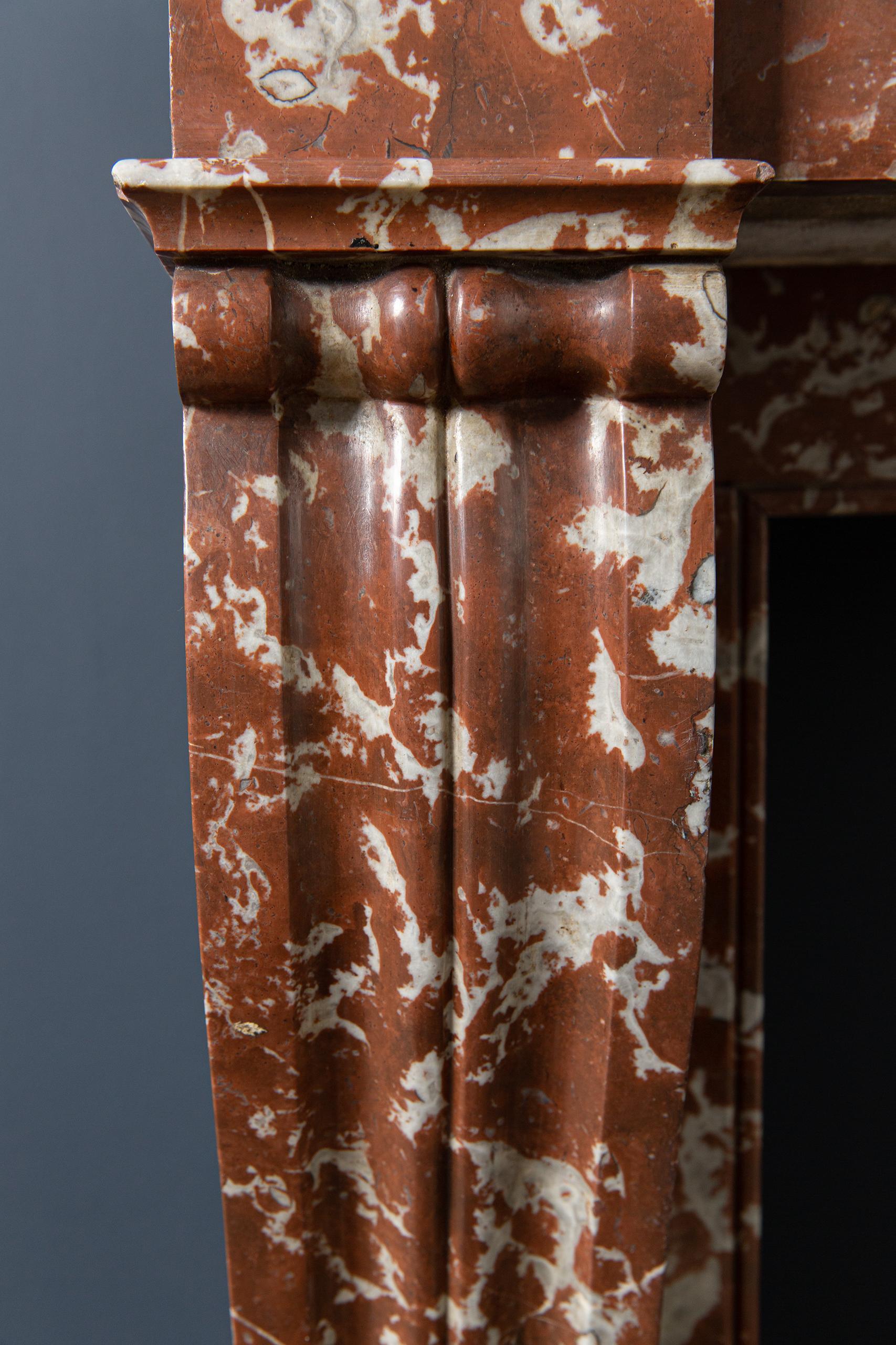 Red Marble Antique Fireplace Surround - Image 5