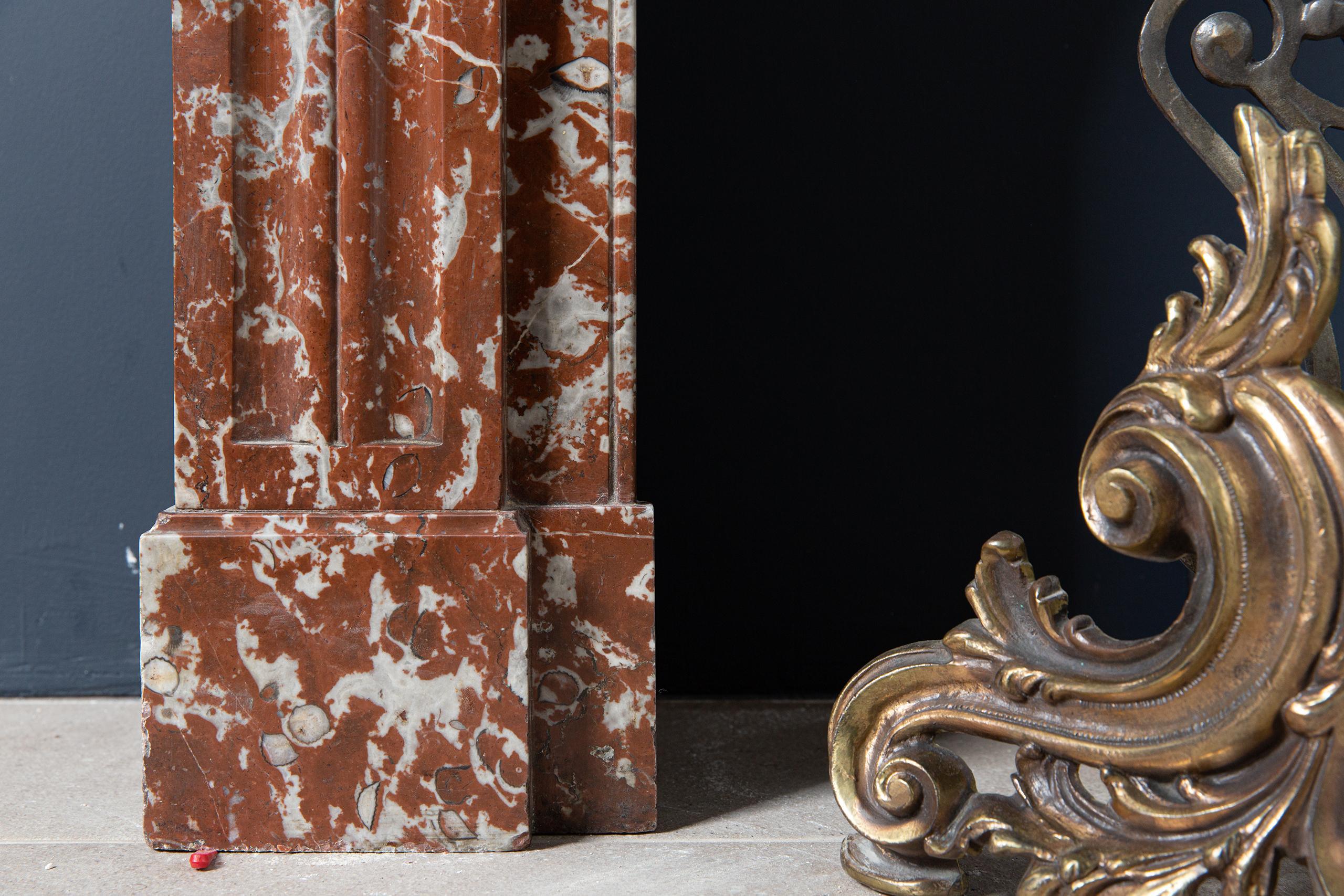 Red Marble Antique Fireplace Surround - Image 9