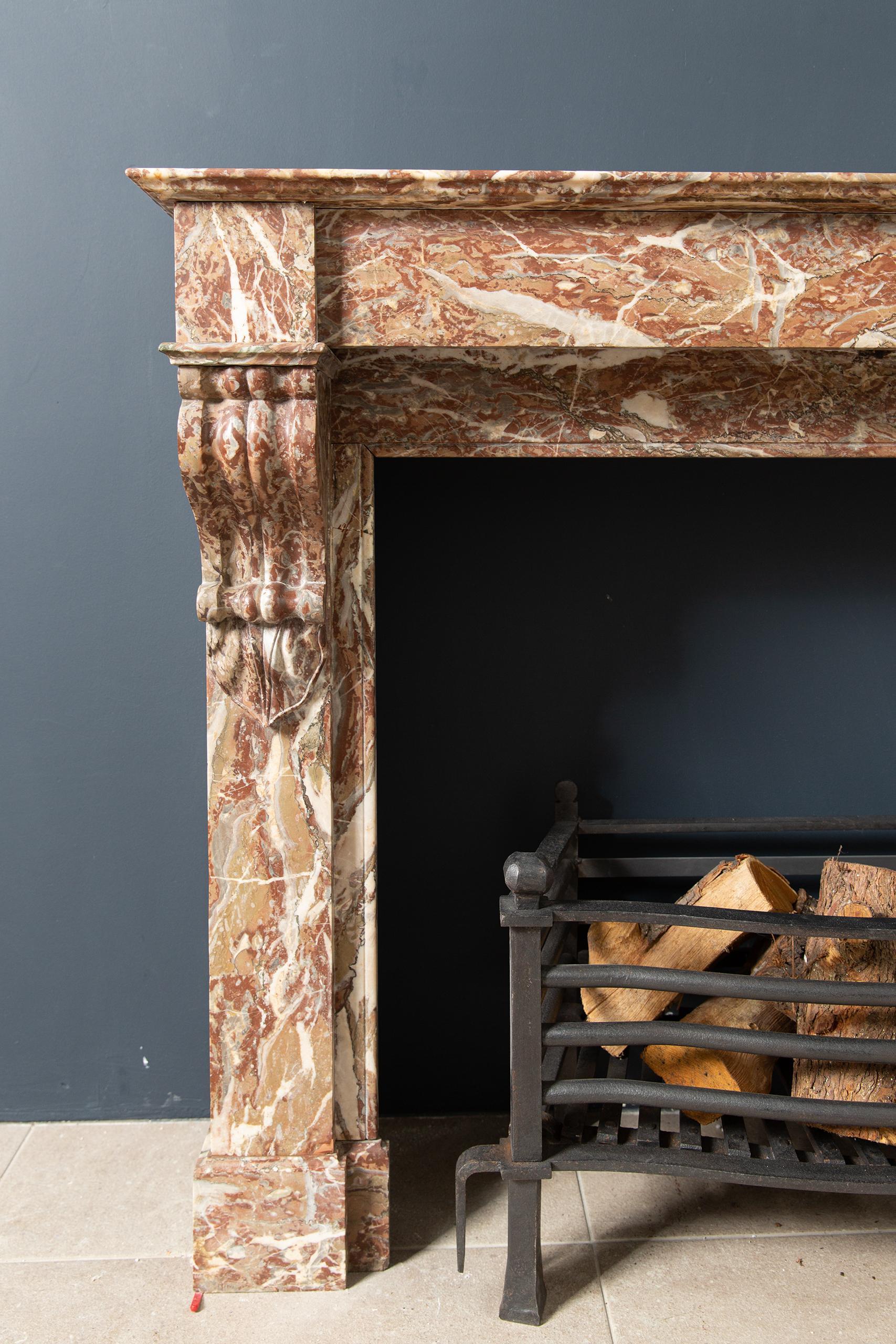 Marble Antique Fireplace Surround - Image 4
