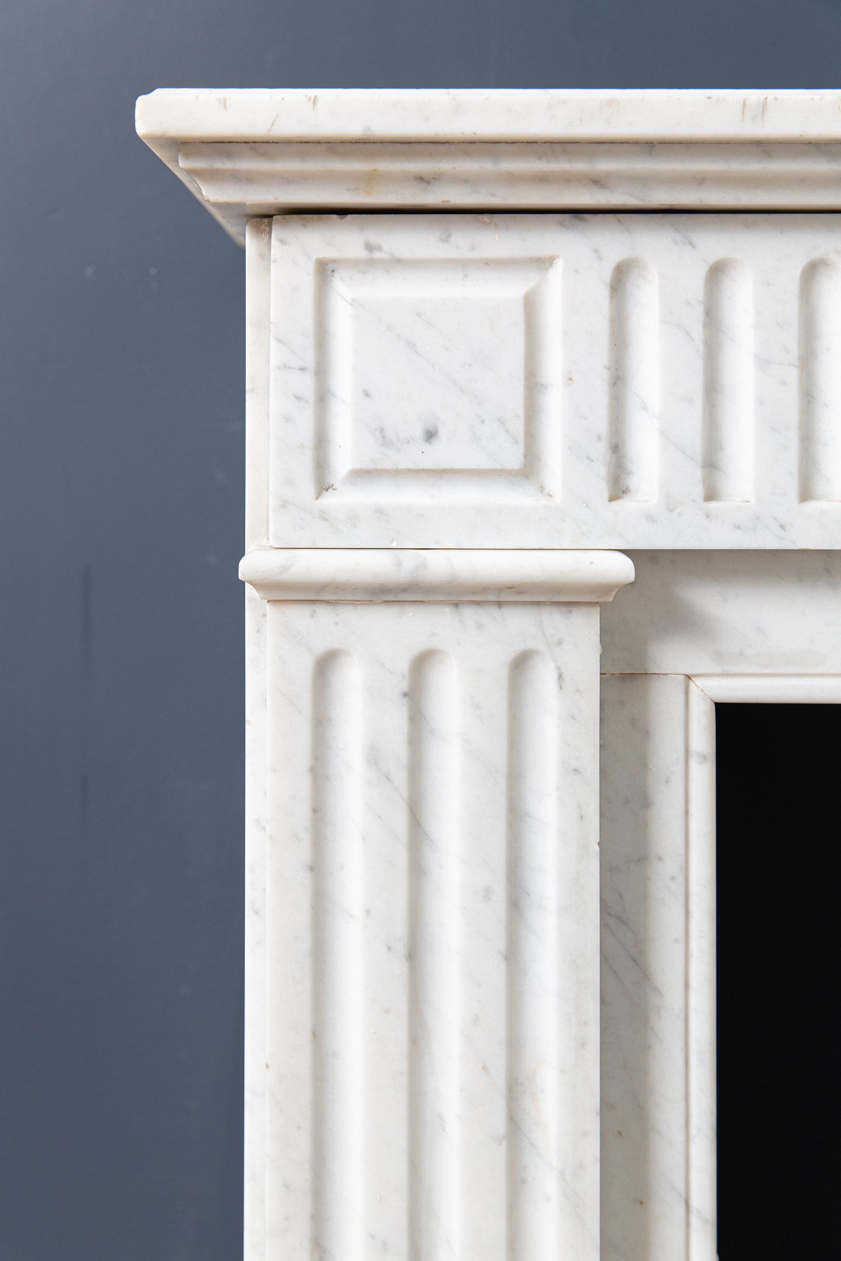 Carrara Marble White Antique Fireplace Surround - Image 5