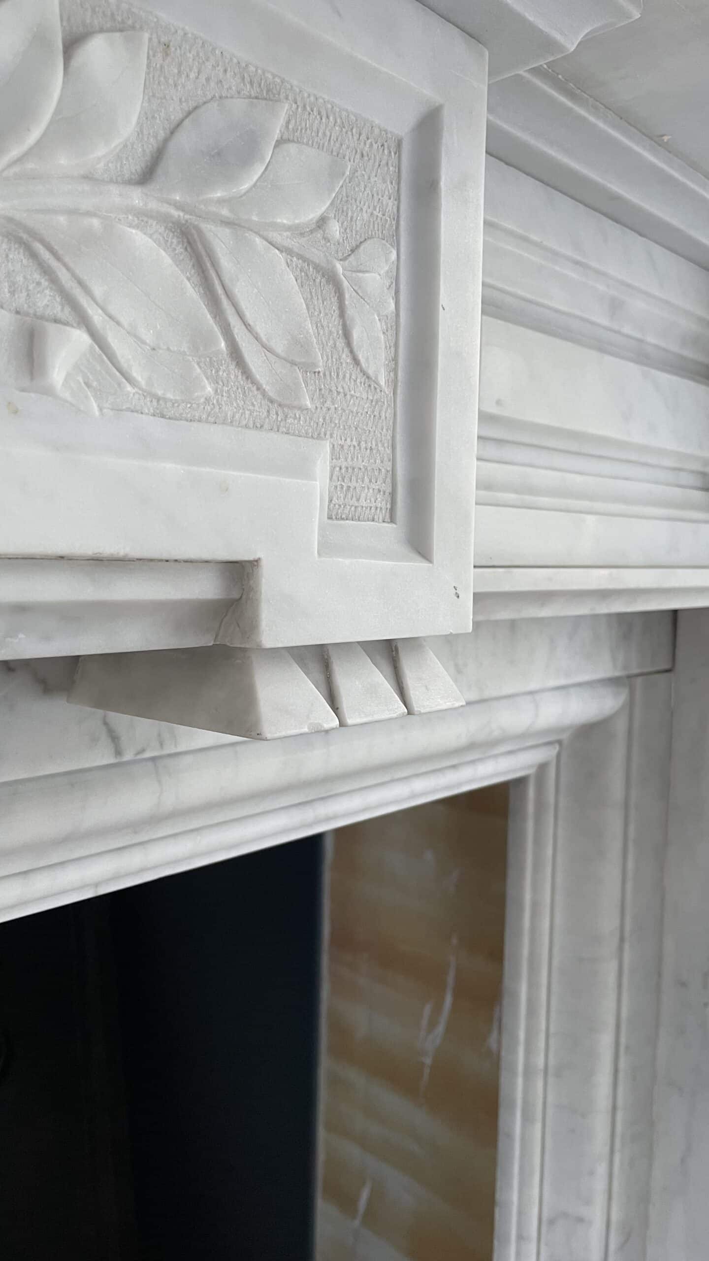 Witte schouw Carrara marmer