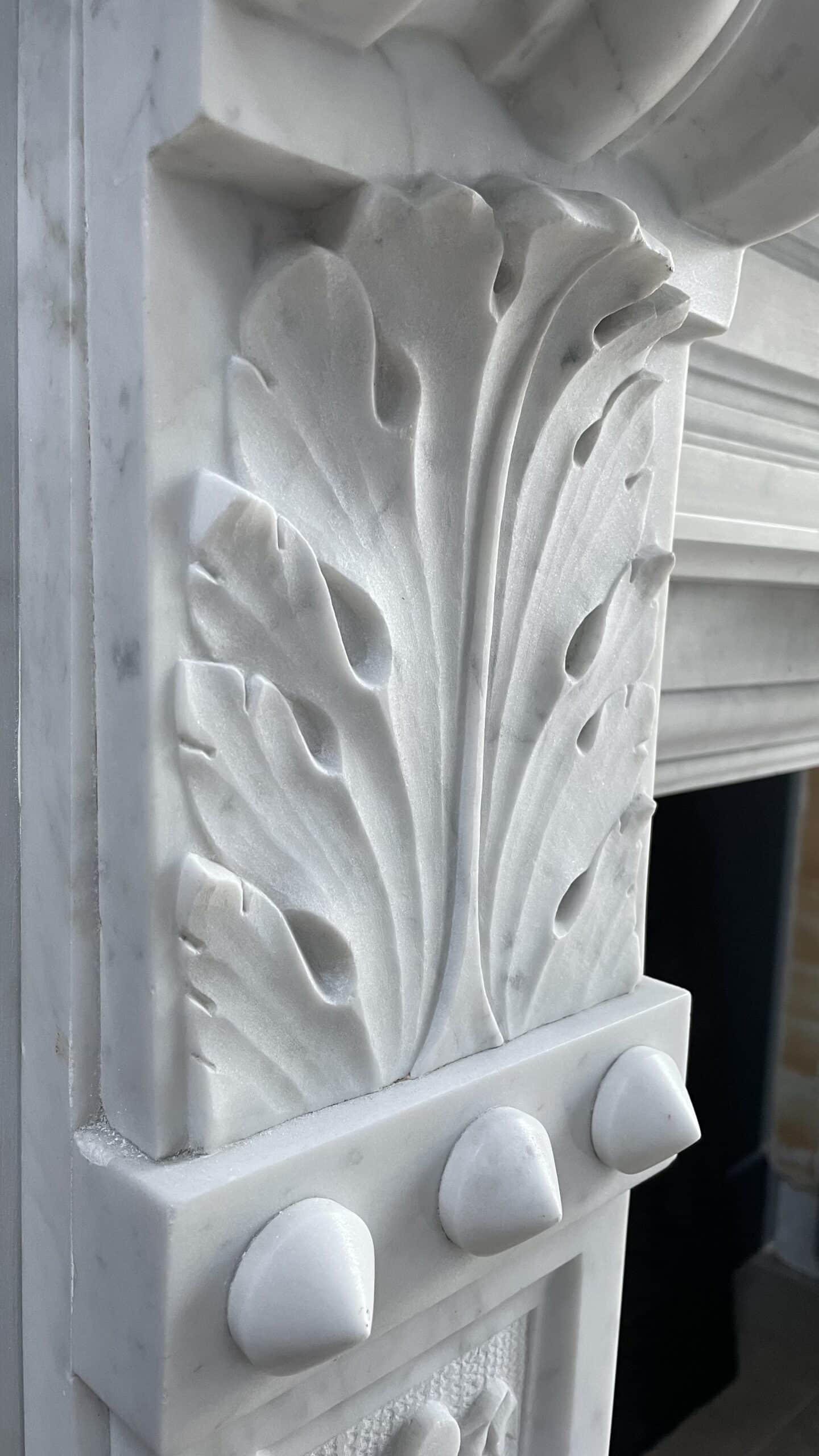 Witte schouw Carrara marmer