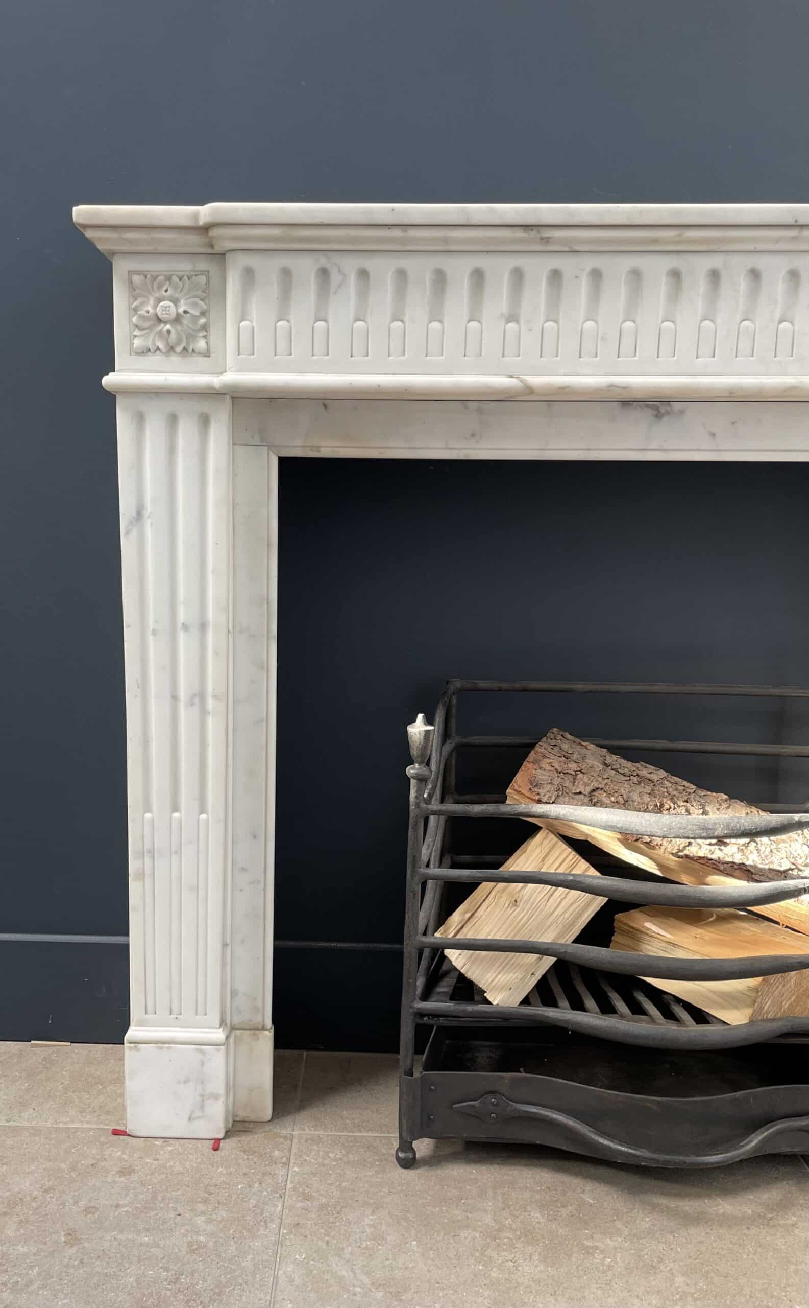 Antique fireplace white