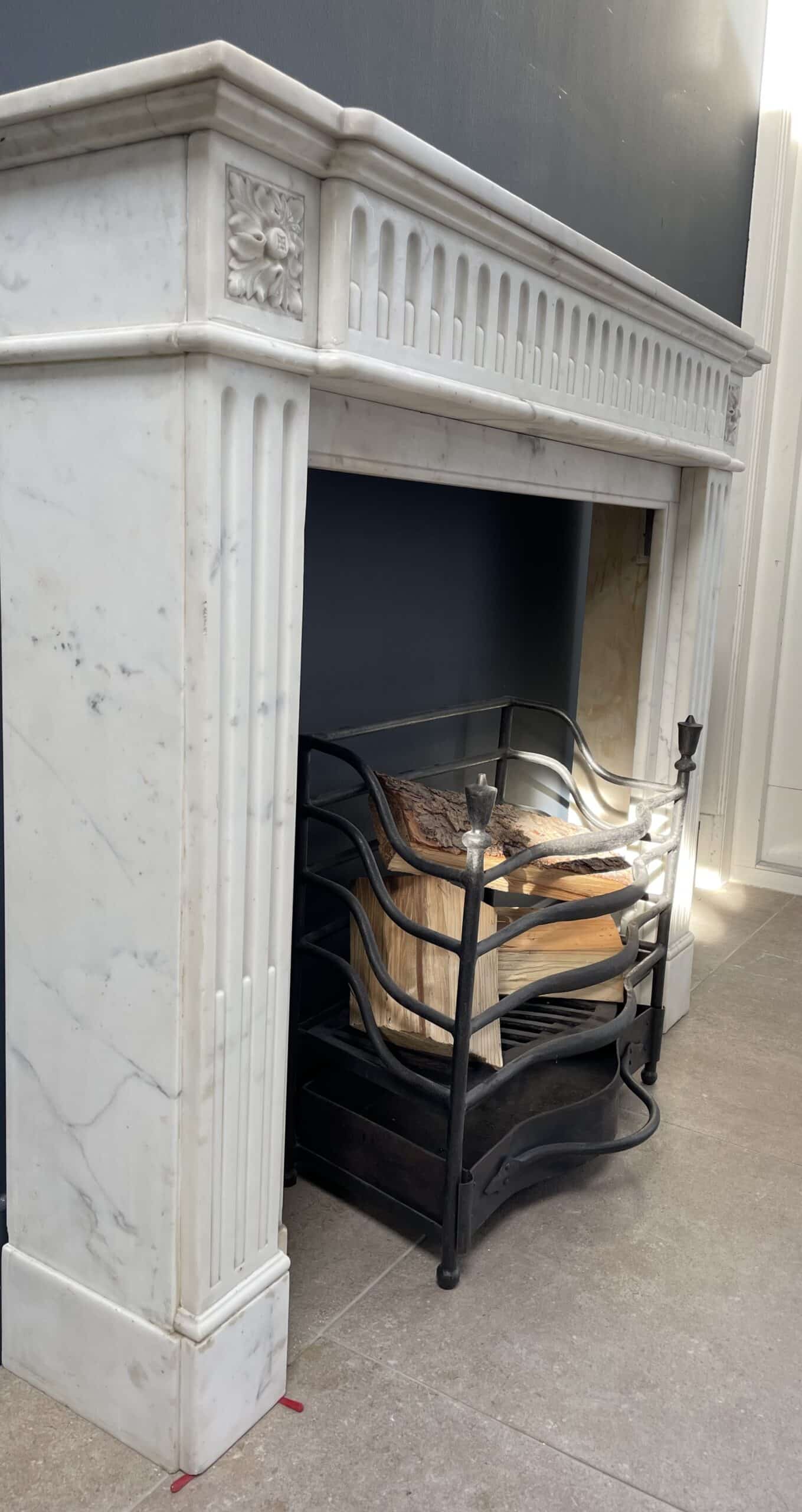 Antique fireplace white
