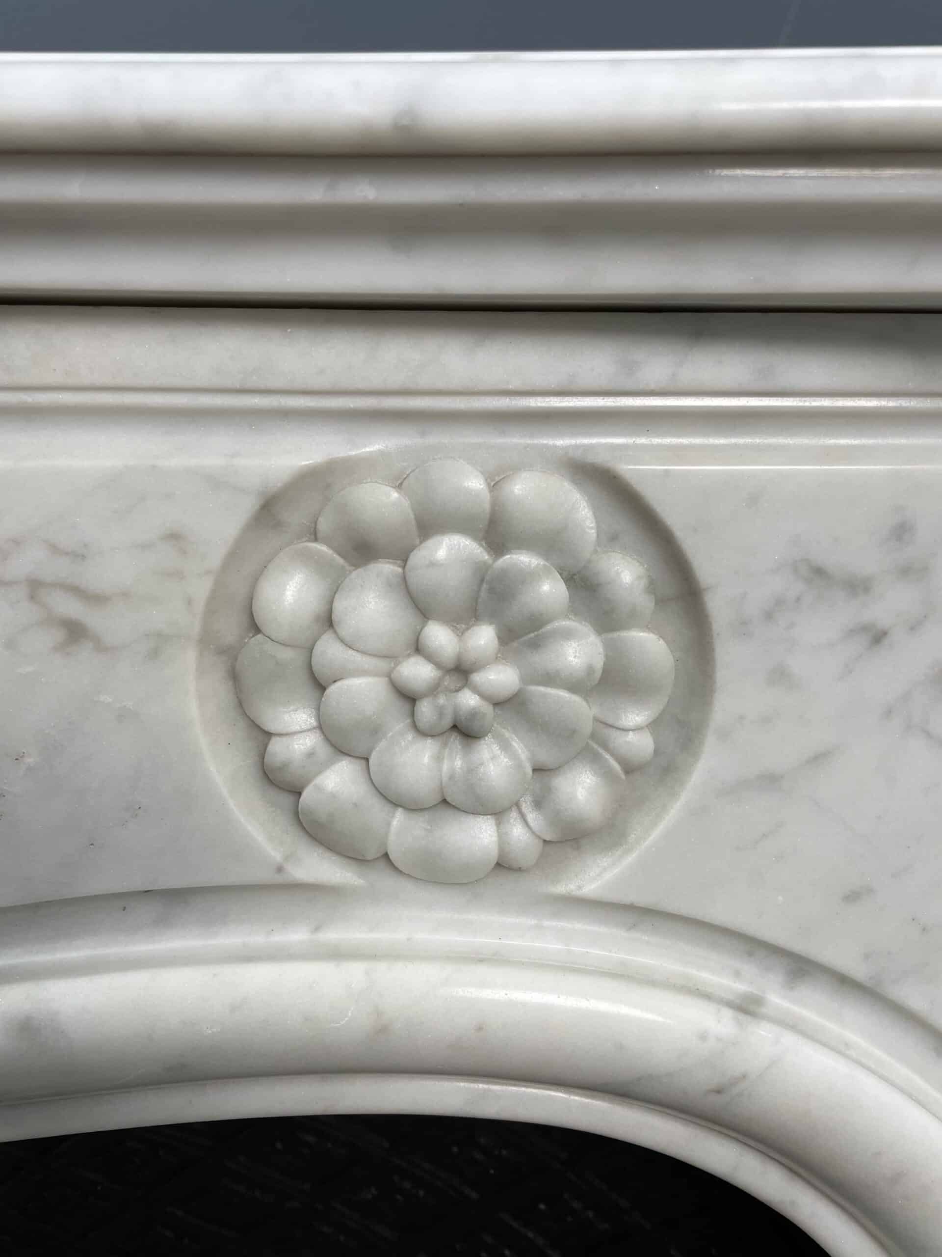 Antique White Fireplace with Inset.