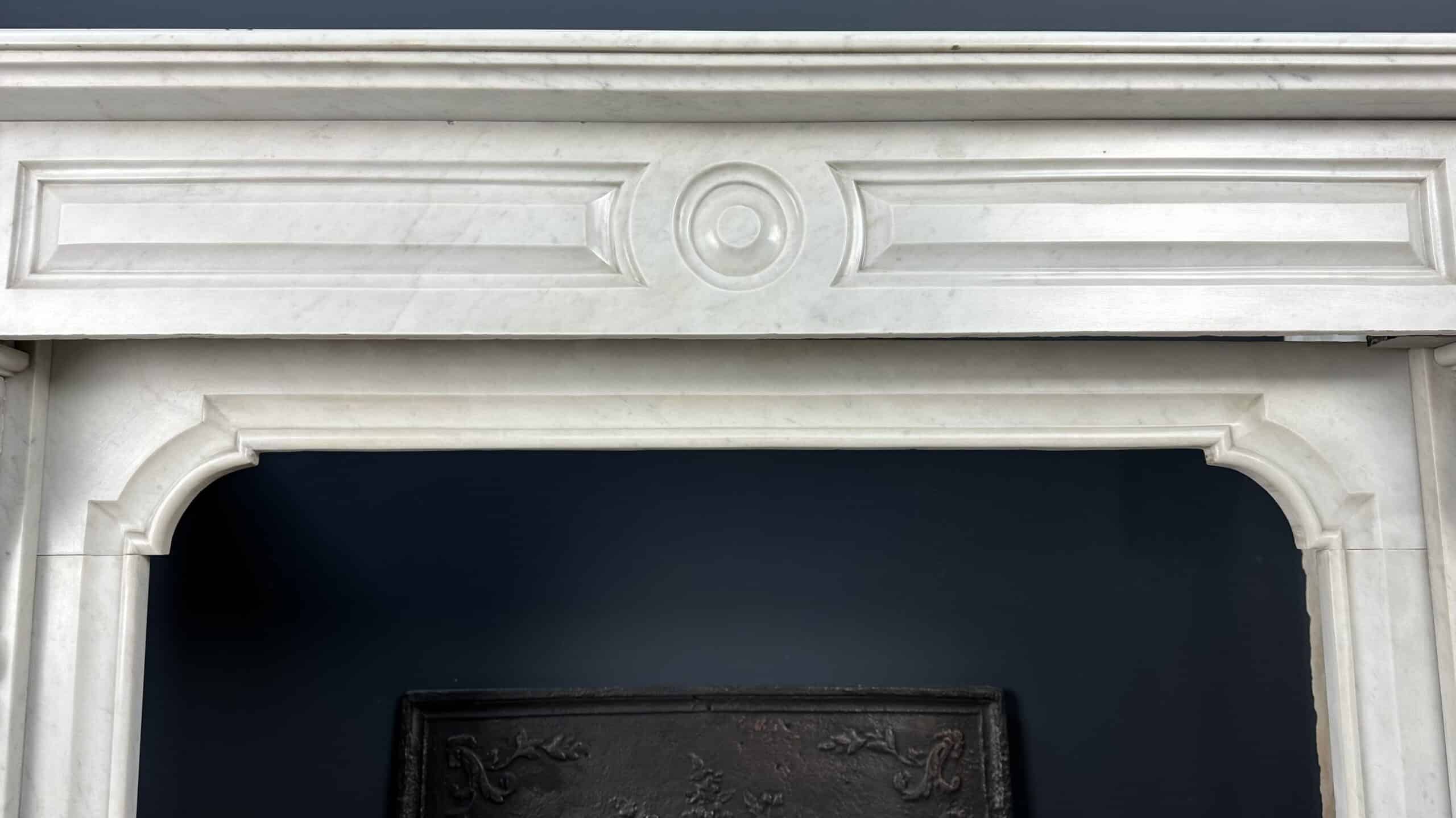 Antique fireplace white marble