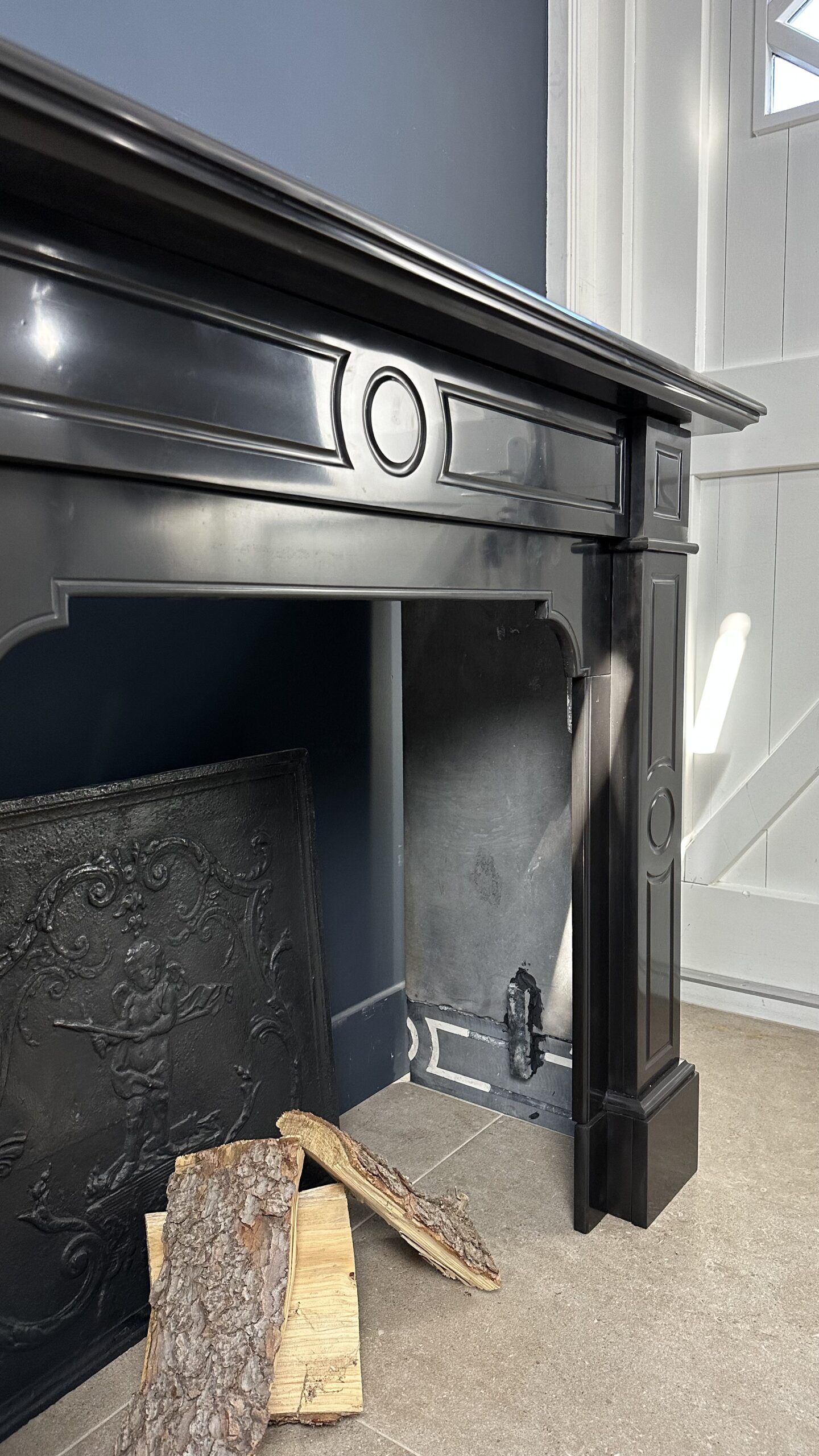 Antieke schouw mantel marmer fireplace haard