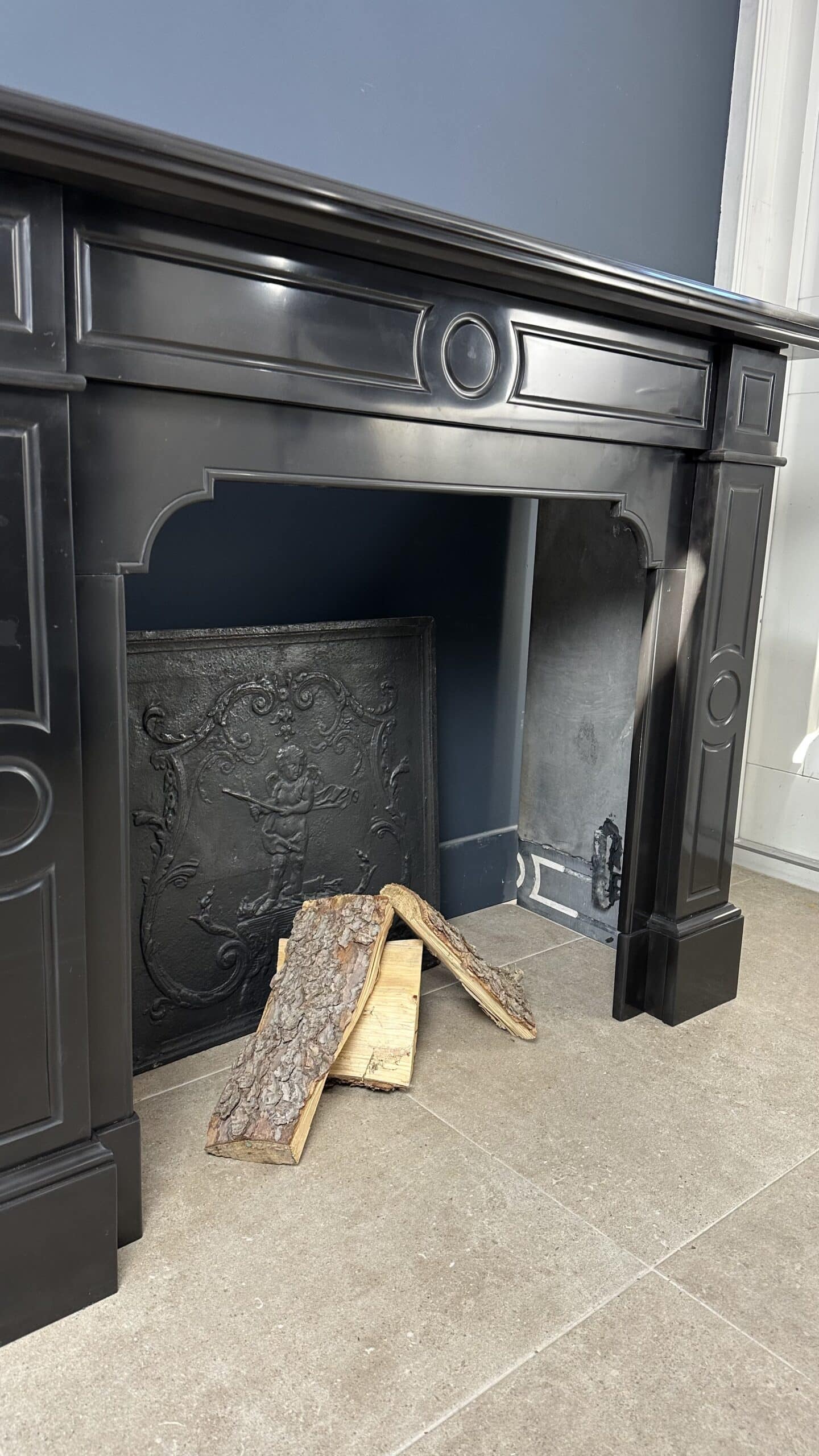 Antieke schouw mantel marmer fireplace haard