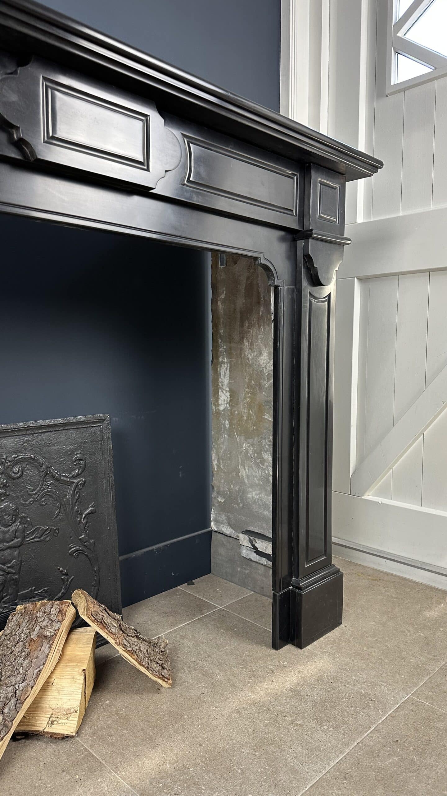 Antieke schouw mantel marmer fireplace haard