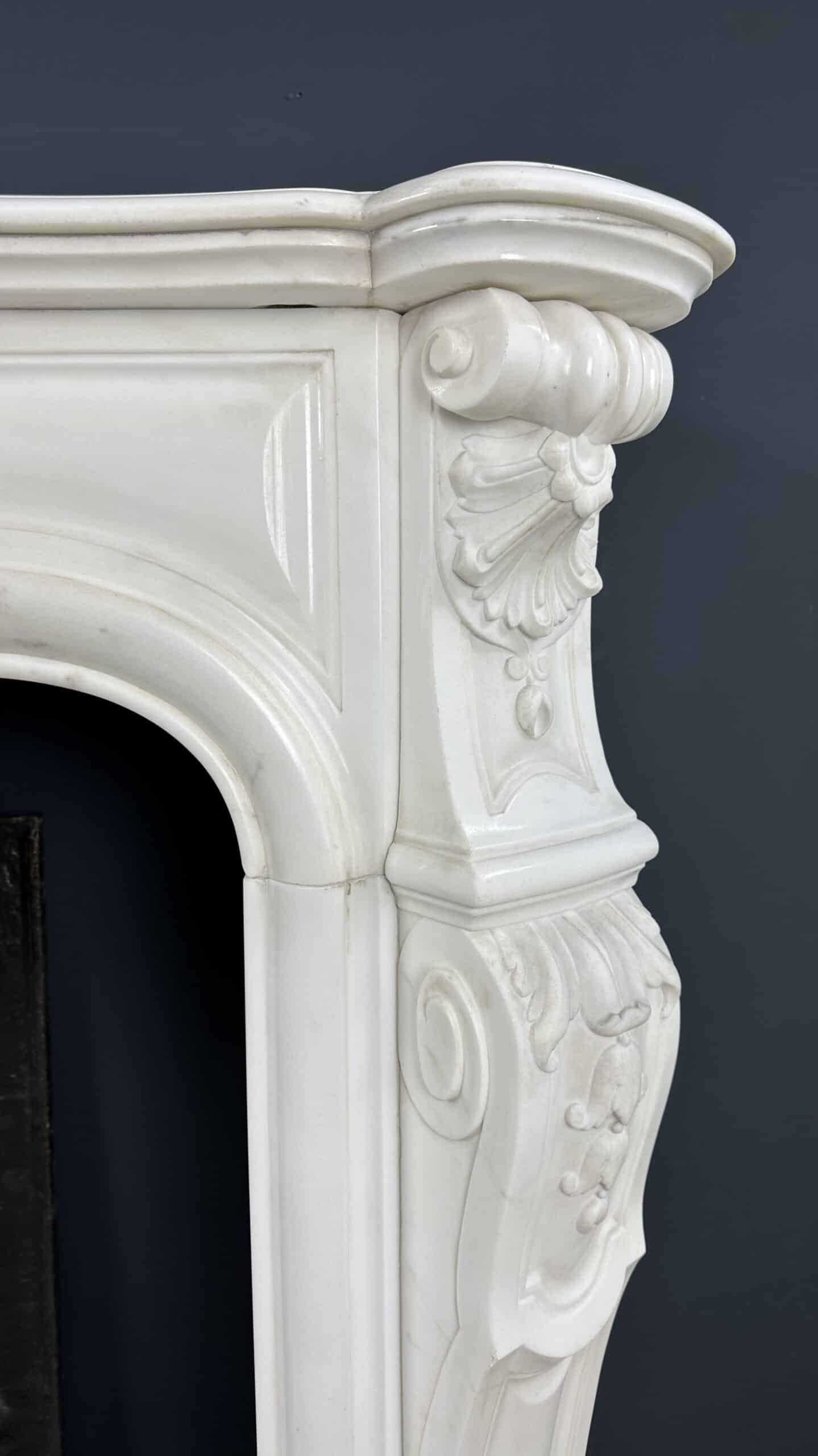 Antieke Franse Schelp Schouw Antqiue Marble Fireplace