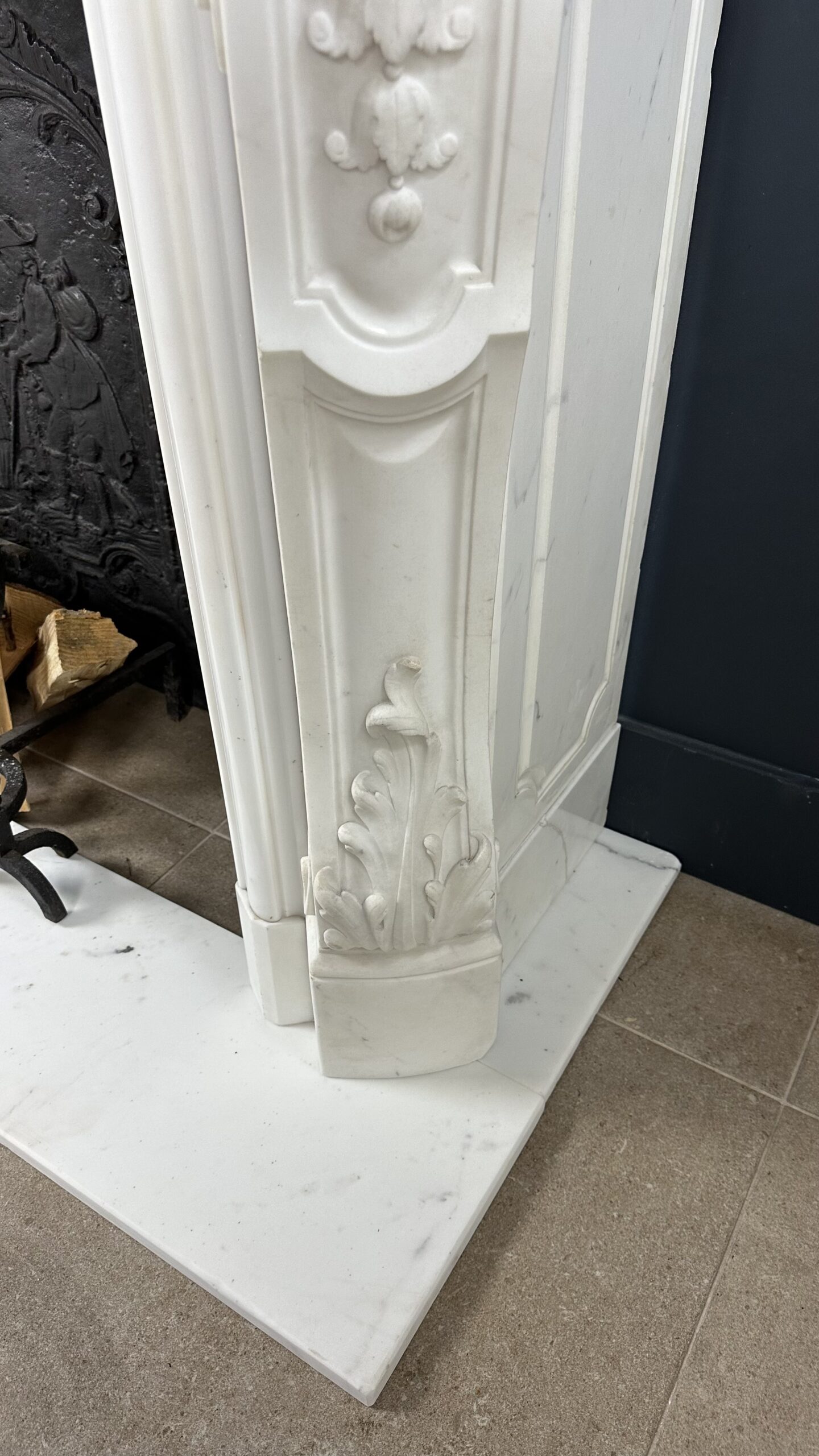 Antieke Franse Schelp Schouw Antqiue Marble Fireplace