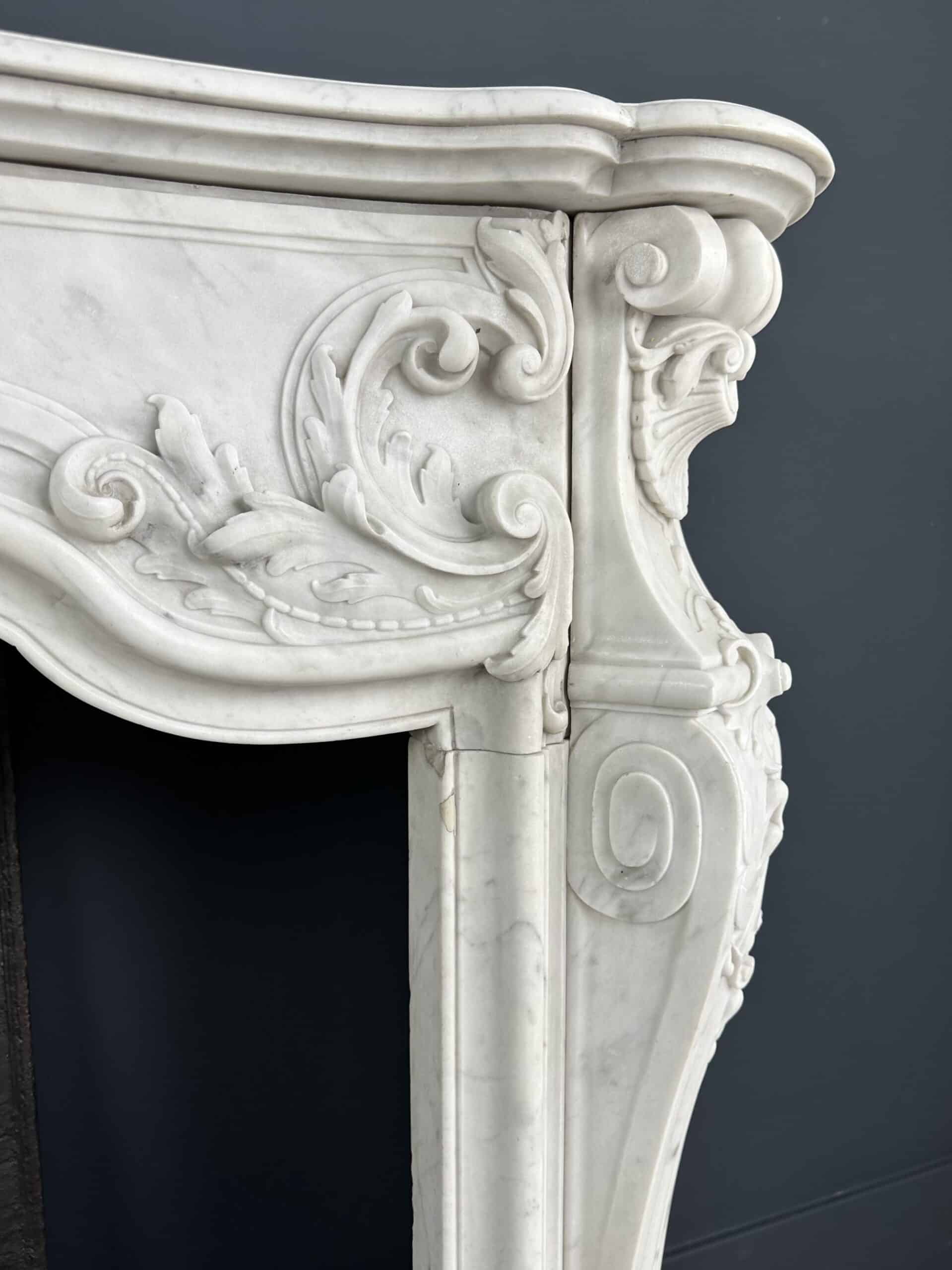 Antieke schouw wit Louis XV