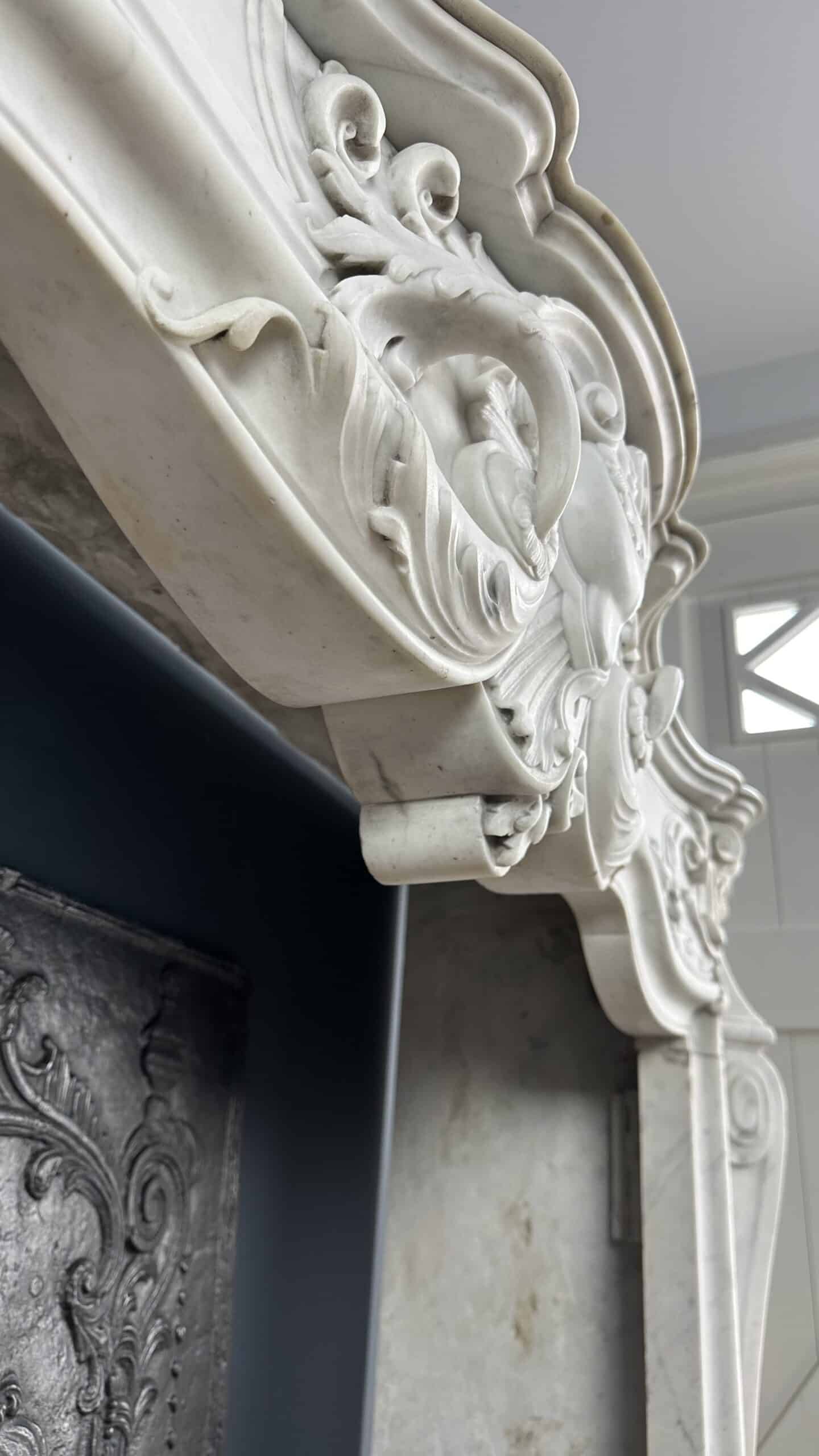 Antieke schouw wit Louis XV