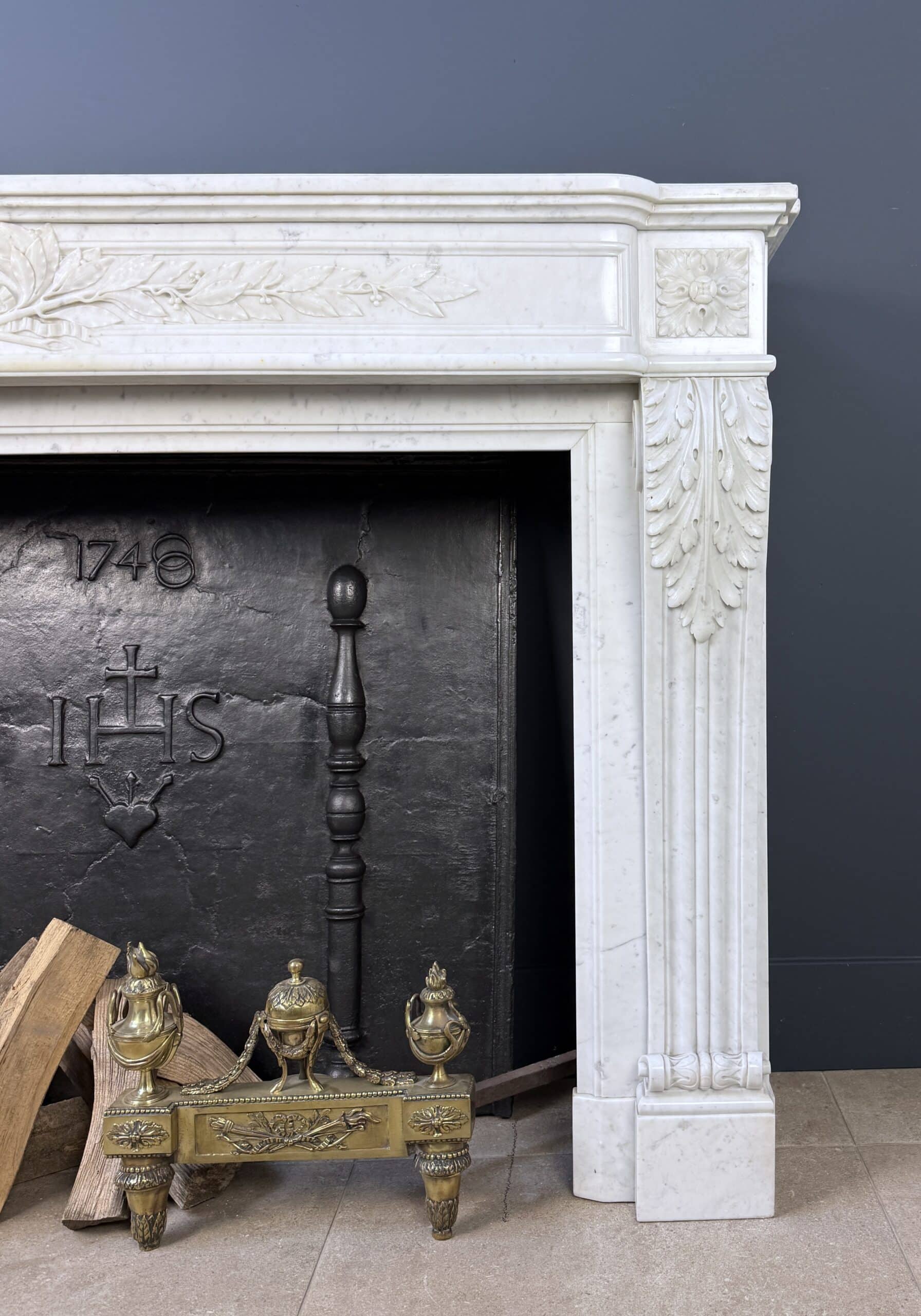 Prachtige Luxe Franse Front Schouw Carrara Marmer