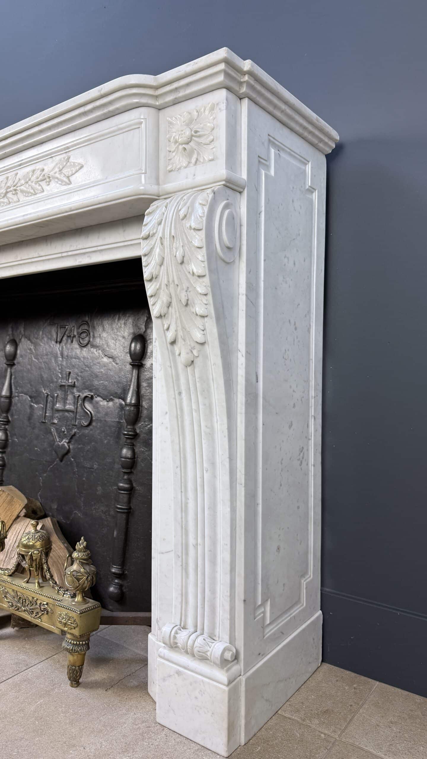 Prachtige Luxe Franse Front Schouw Carrara Marmer